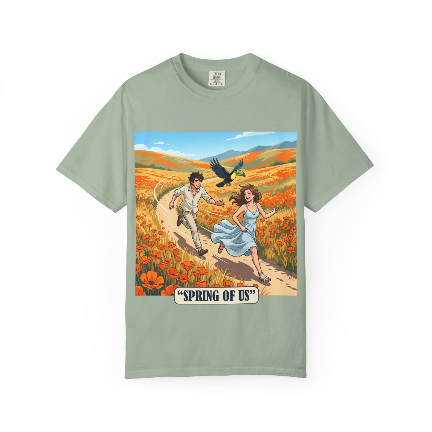 Spring of Us T-Shirt — Romantic Field Illustration Tee