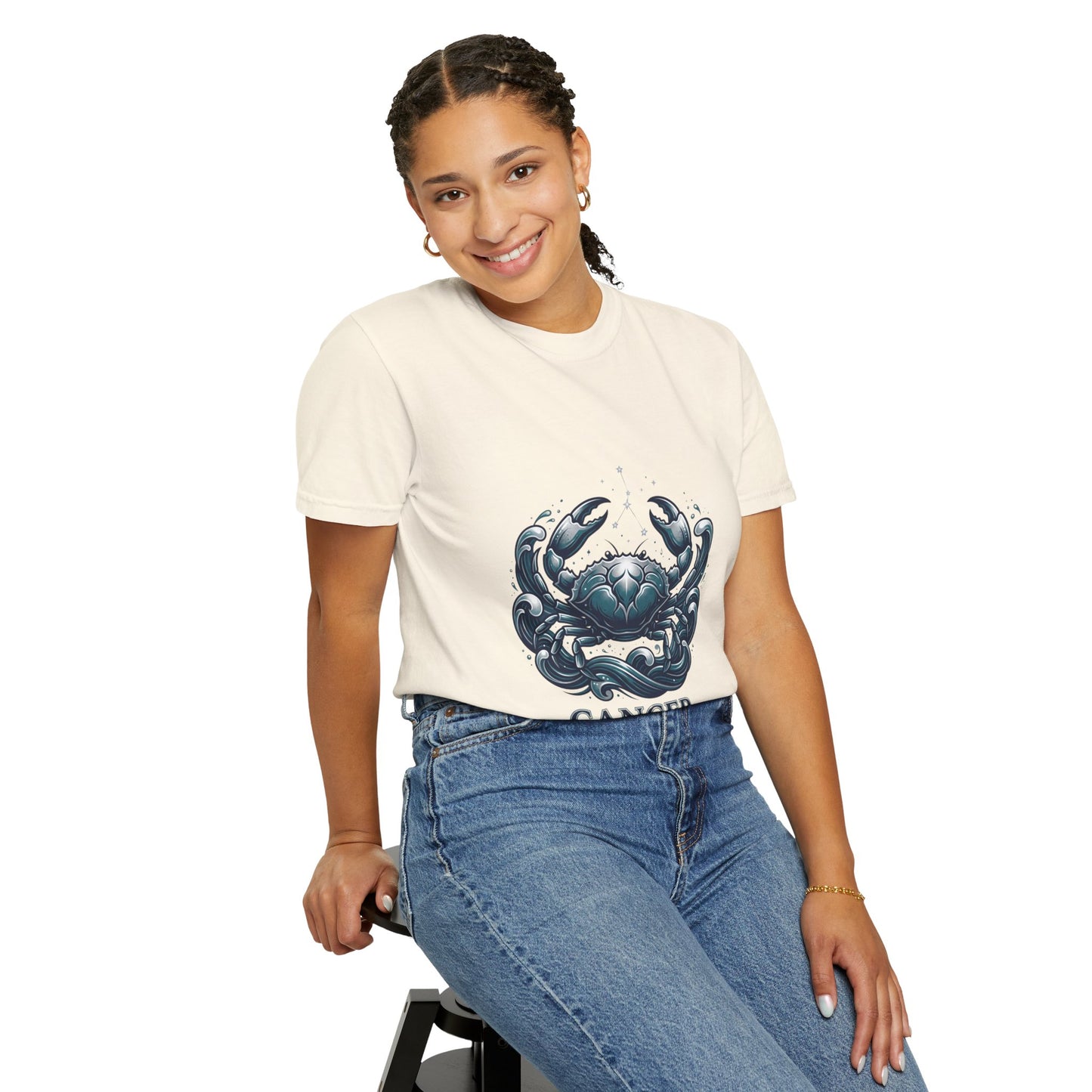 Cancer Zodiac T-Shirt — Stylized Crab Astrological Tee