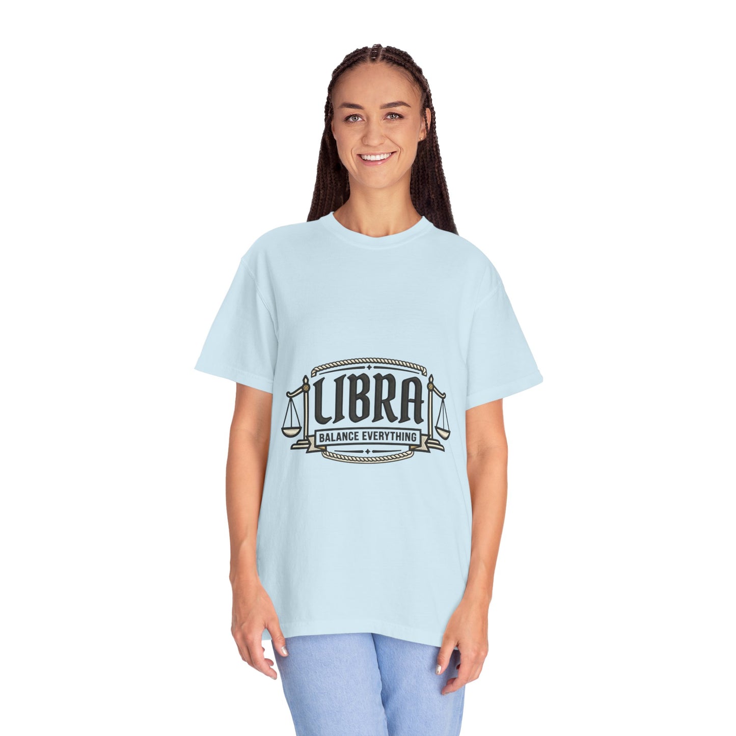 Libra Zodiac T-Shirt — "Balance Everything" Scales Design