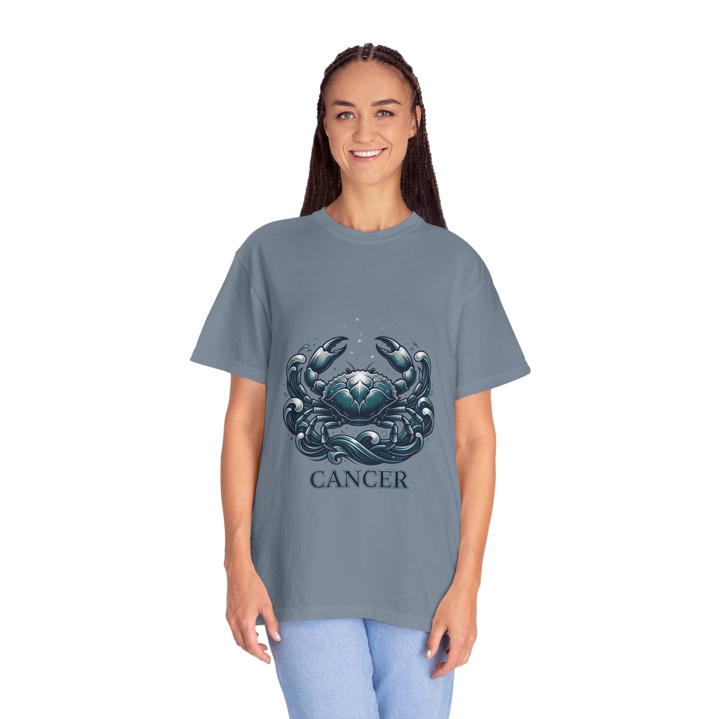 Cancer Zodiac T-Shirt — Stylized Crab Astrological Tee