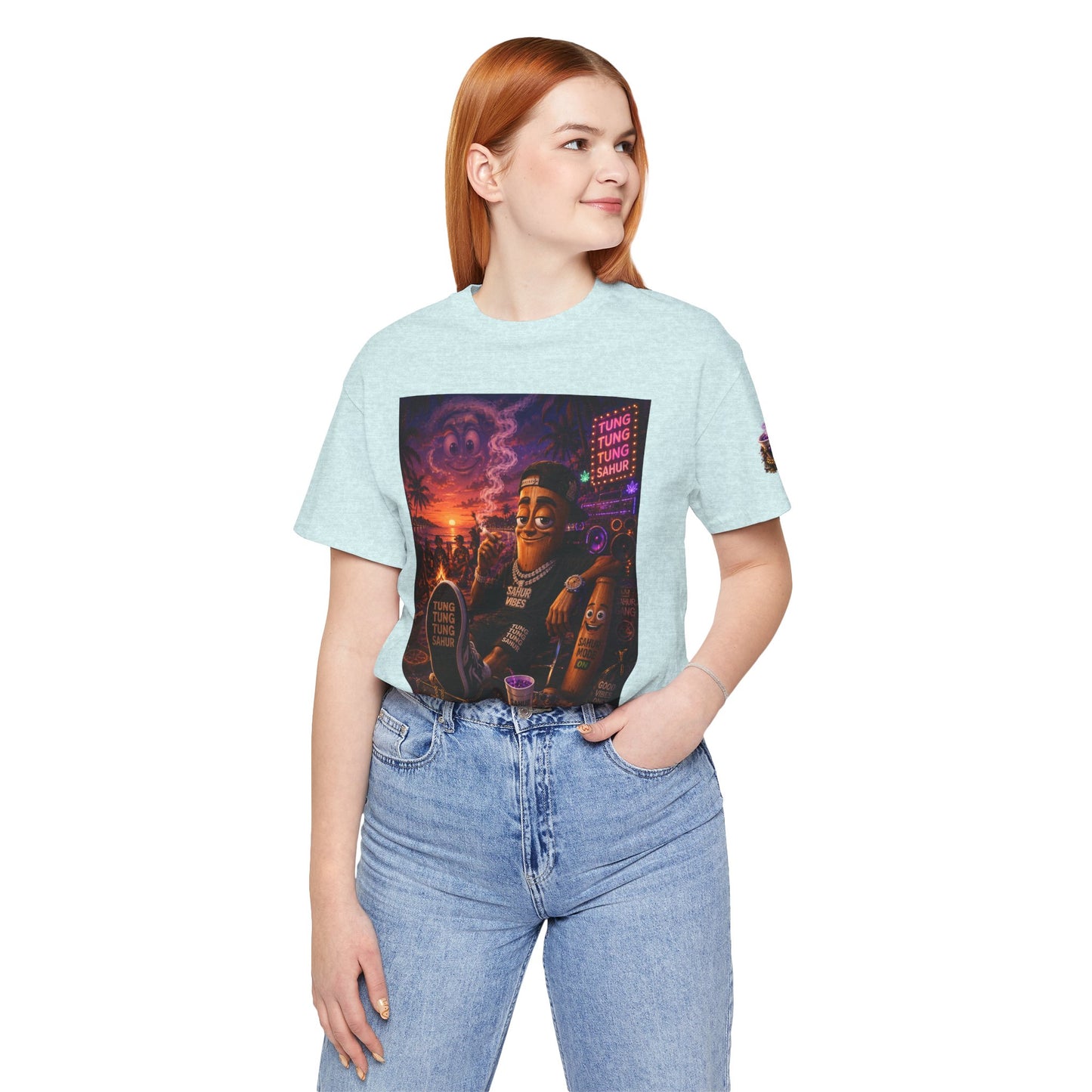 Tung Tung Tung Sahur T-Shirt — "Summertime Vibes" Retro Beach Party Graphic Tee