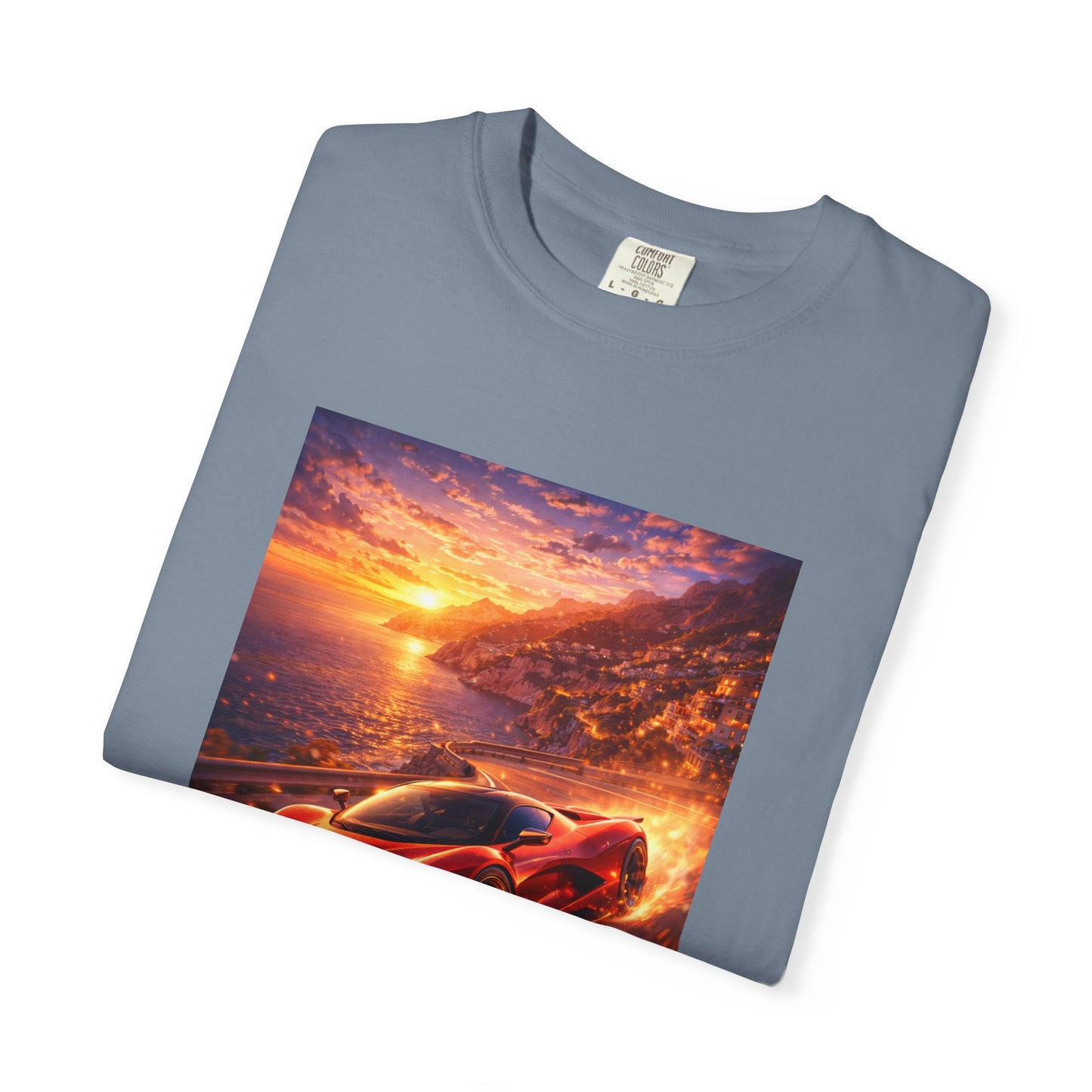 Ferrari F80- Amalfi Coast, Italy - T‑Shirt — Red Sports Car Print