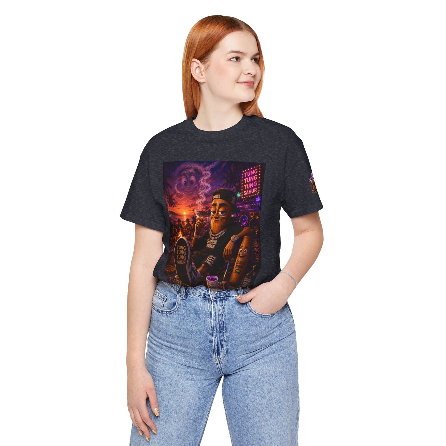 Tung Tung Tung Sahur T-Shirt — "Summertime Vibes" Retro Beach Party Graphic Tee