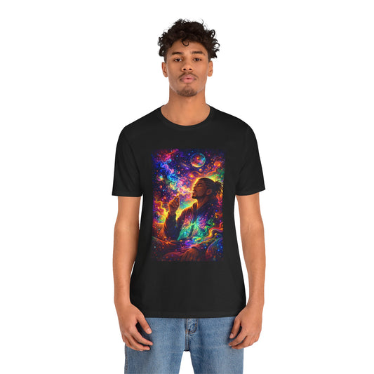Psychedelic Session T-Shirt — Cosmic Portrait Graphic Tee