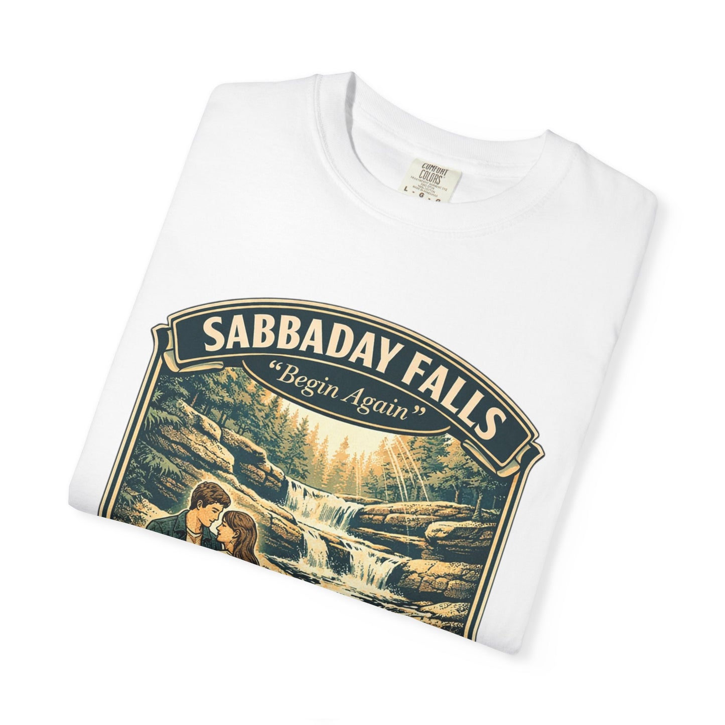 Sabbaday Falls 'We Begin Again' Vintage Nature T-Shirt