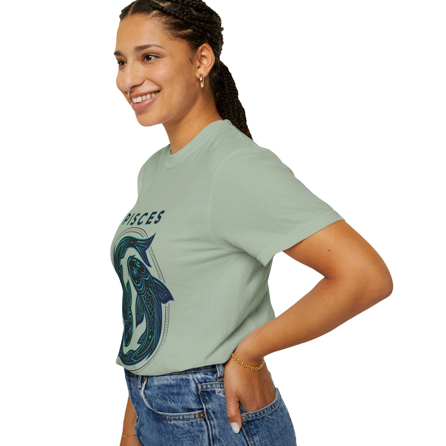 Pisces Zodiac T-Shirt — Artistic Twin Fish Astrology Tee