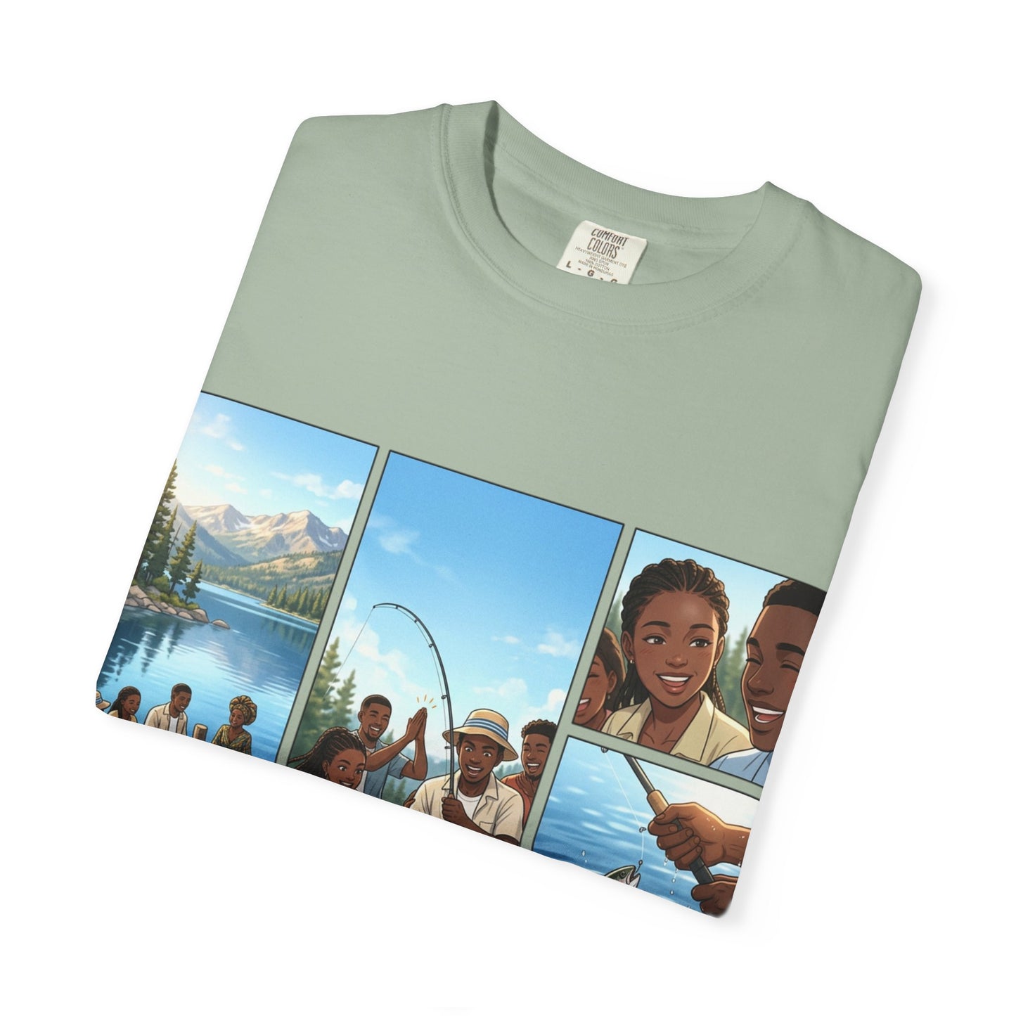 ake Tahoe Fishing Moments T-Shirt — Retro Outdoors Fishing Graphic Tee