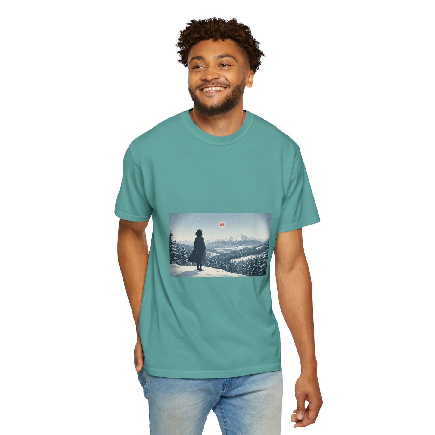 T-Shirt — Wanderer in Snowy Mountains Graphic Tee