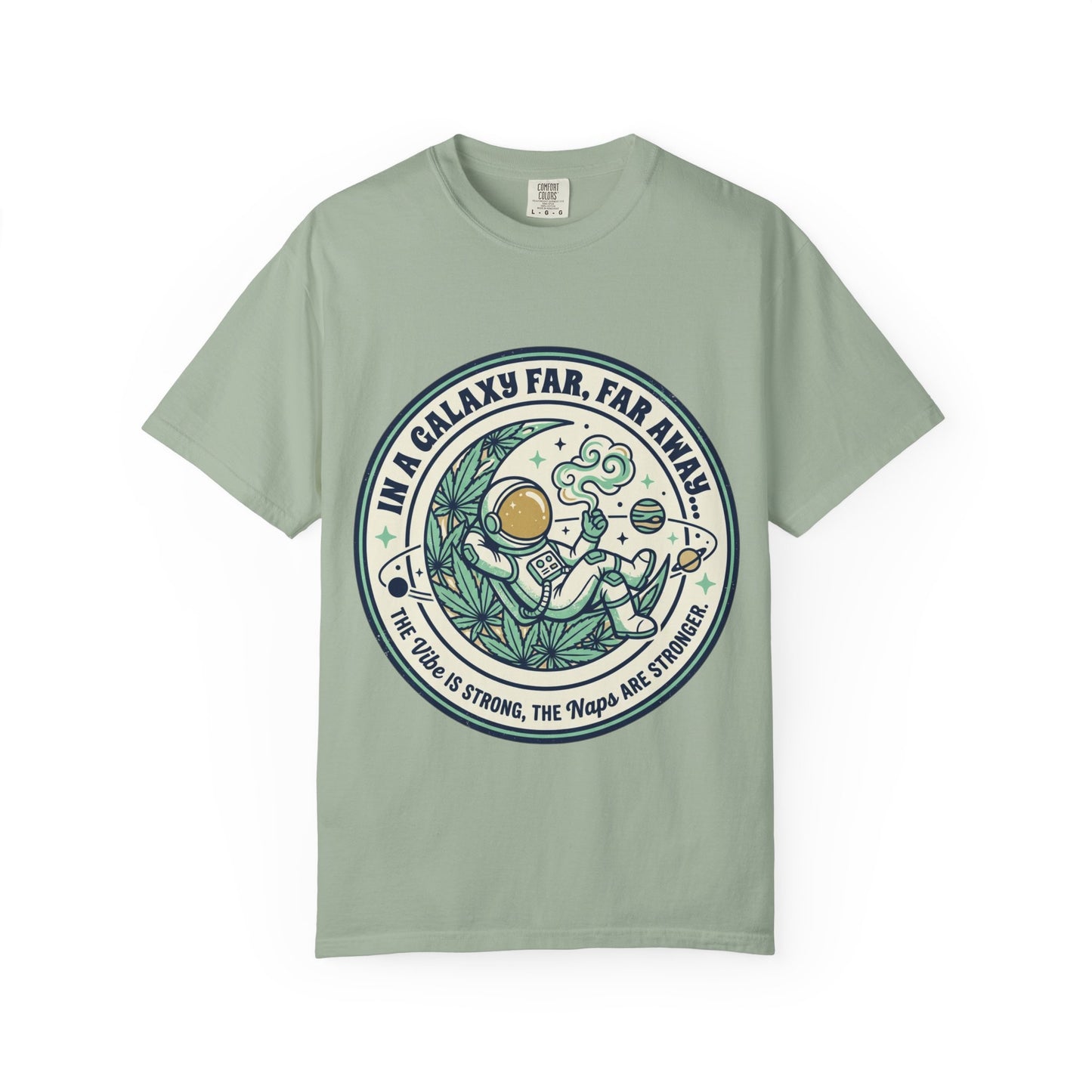 T-Shirt — "In a Galaxy Far, Far Away" Retro Space Nap Graphic Tee