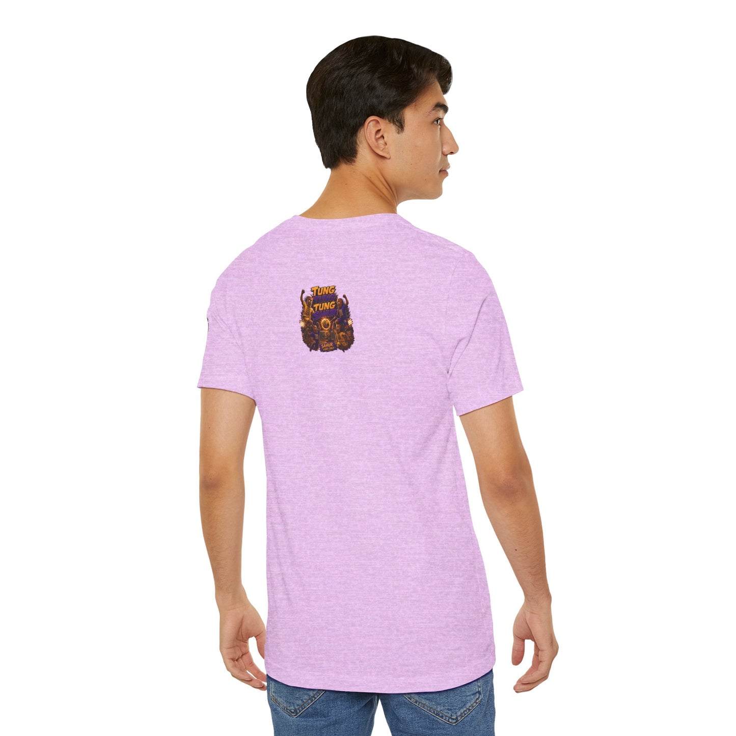 Tung Tung Tung Sahur Header Goal Soccer Action Graphic Tee — Team Court Night Design