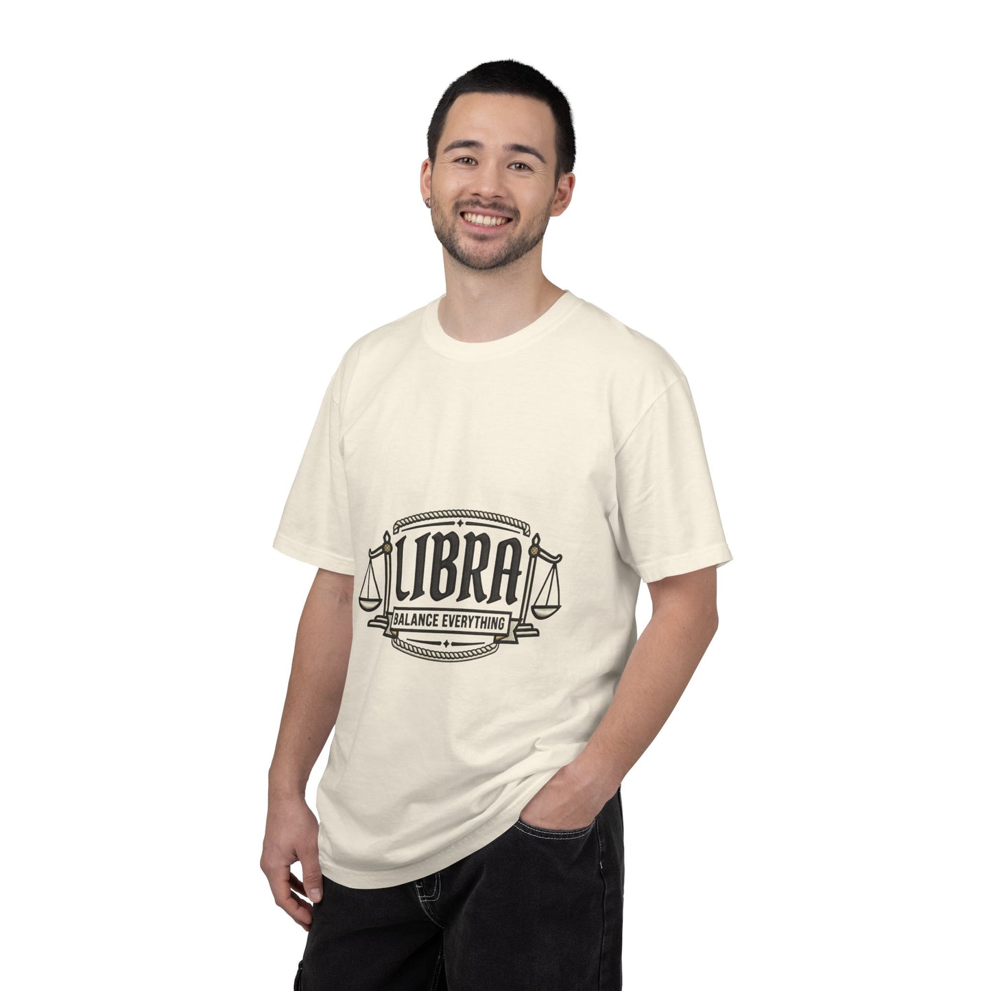 Libra Zodiac T-Shirt — "Balance Everything" Scales Design
