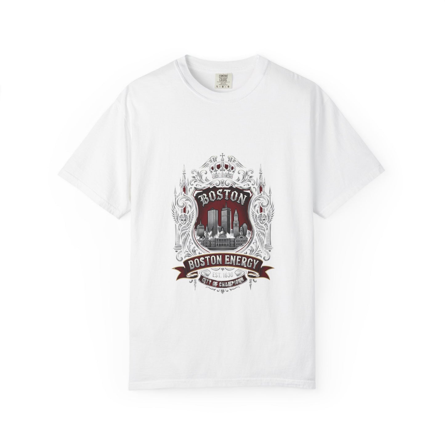 Boston Energy Vintage Crest T-Shirt — Retro City Skyline Tee