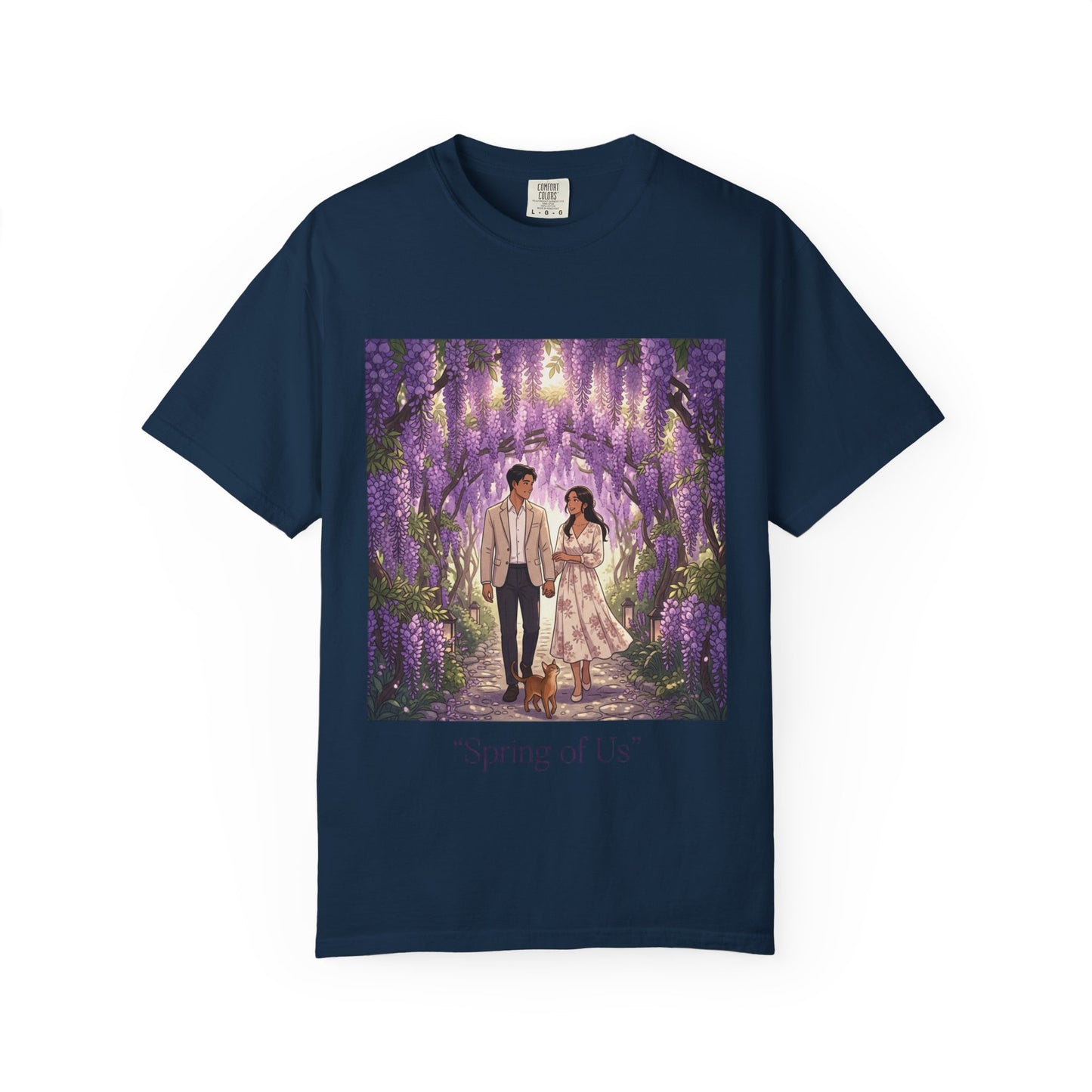 Spring of Us T-Shirt — Romantic Wisteria Couple Graphic Tee
