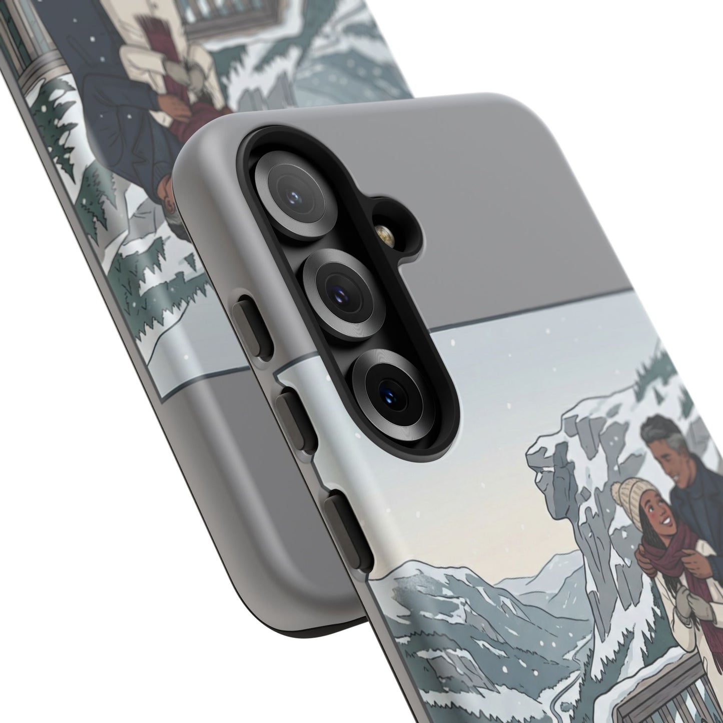 Winter Scenic Phone Case — Franconia Notch NH Couples & Husky Design