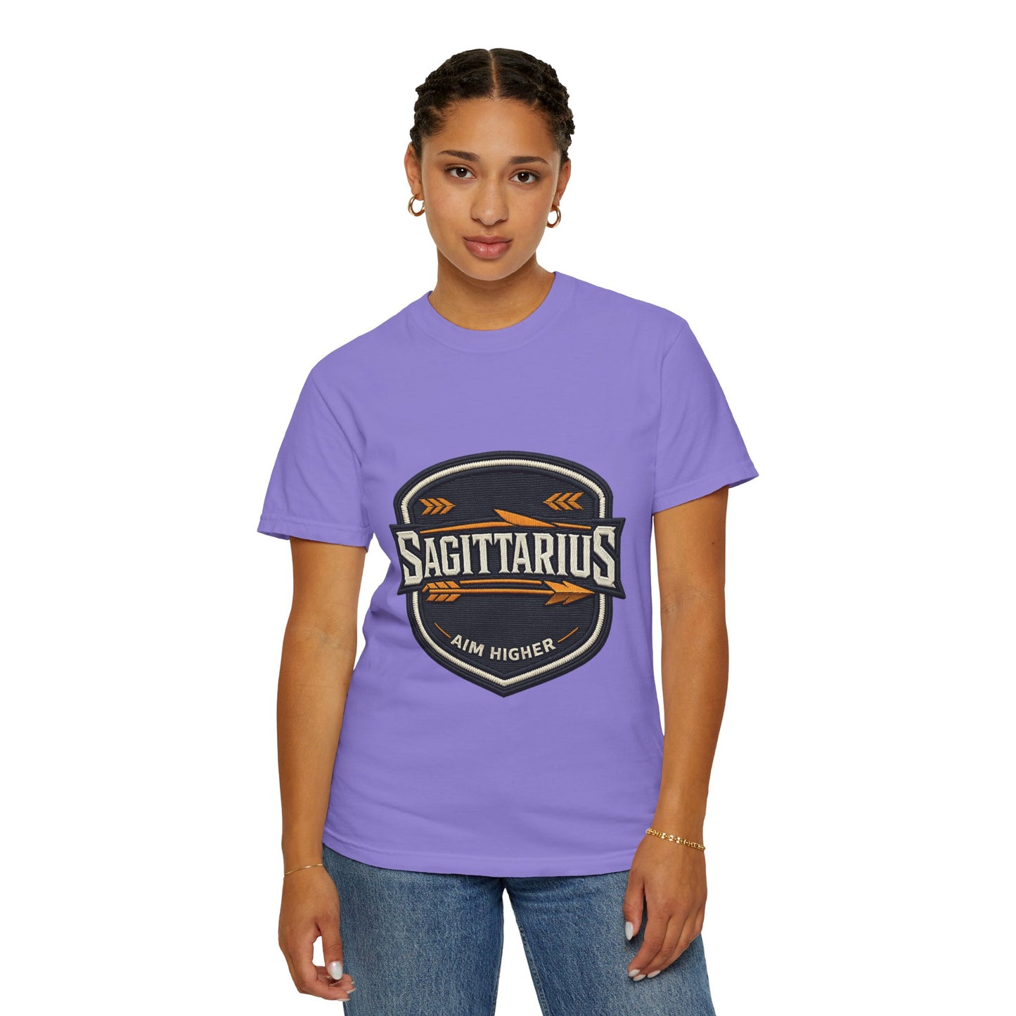 Sagittarius 'Aim Higher' T‑Shirt — Zodiac Archer Graphic Tee