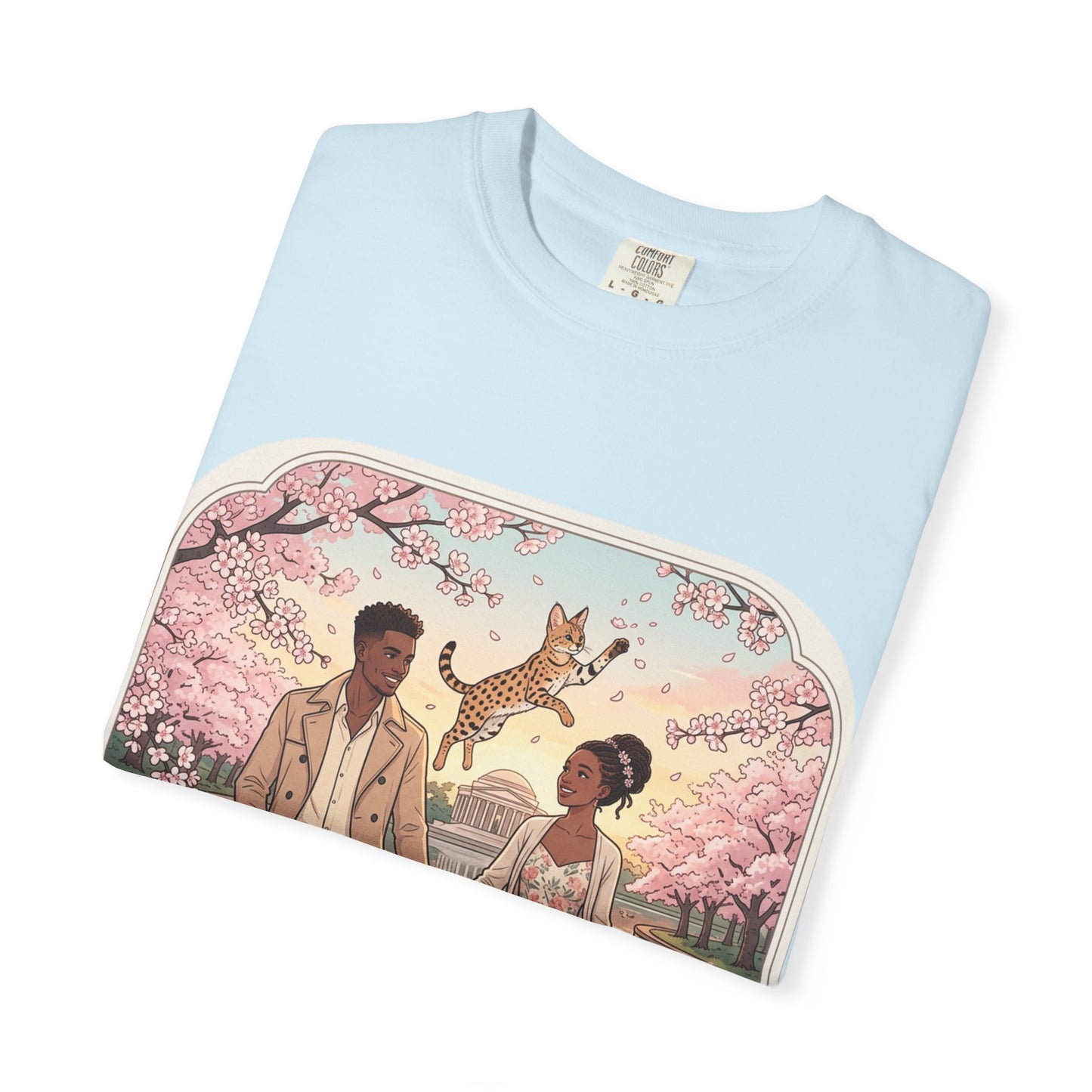 Spring of Us T-Shirt — Romantic Cherry Blossom Couple Graphic Tee