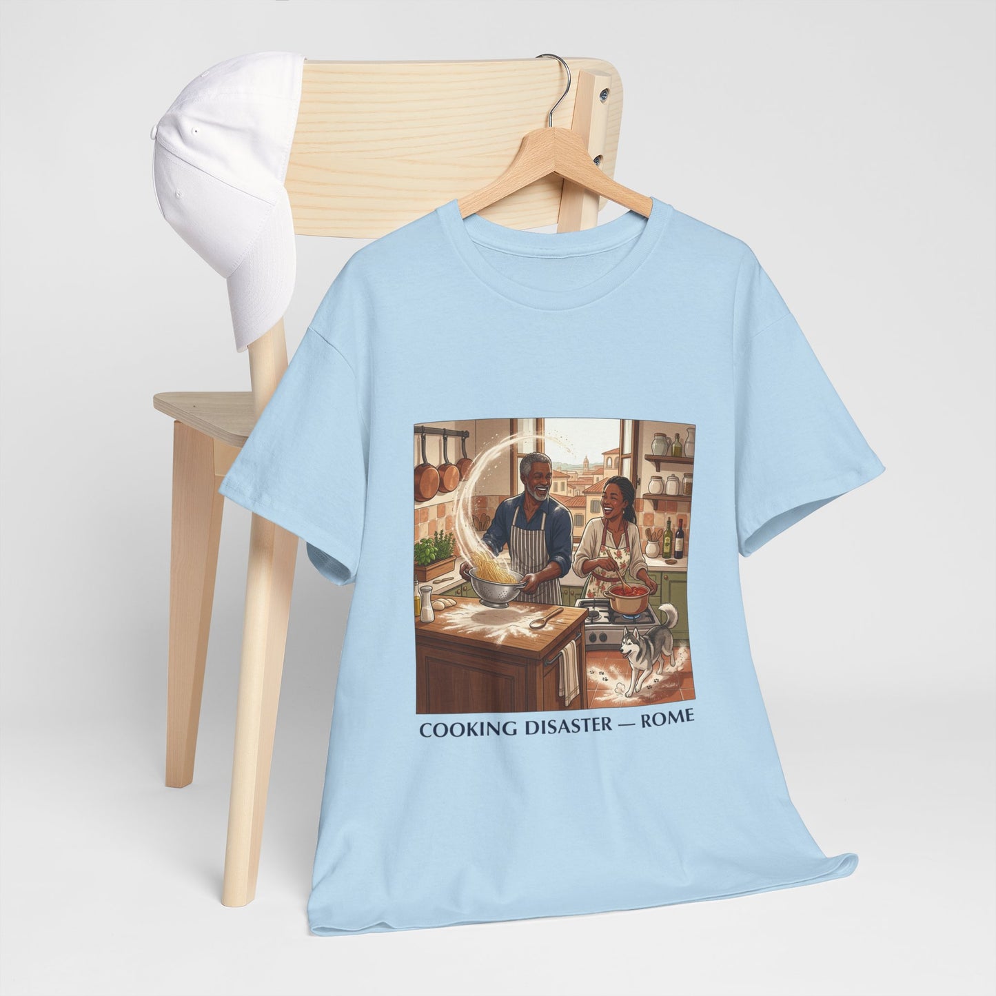 T-Shirt — 'Cooking Disaster — Rome' Illustrated Cooking Tee