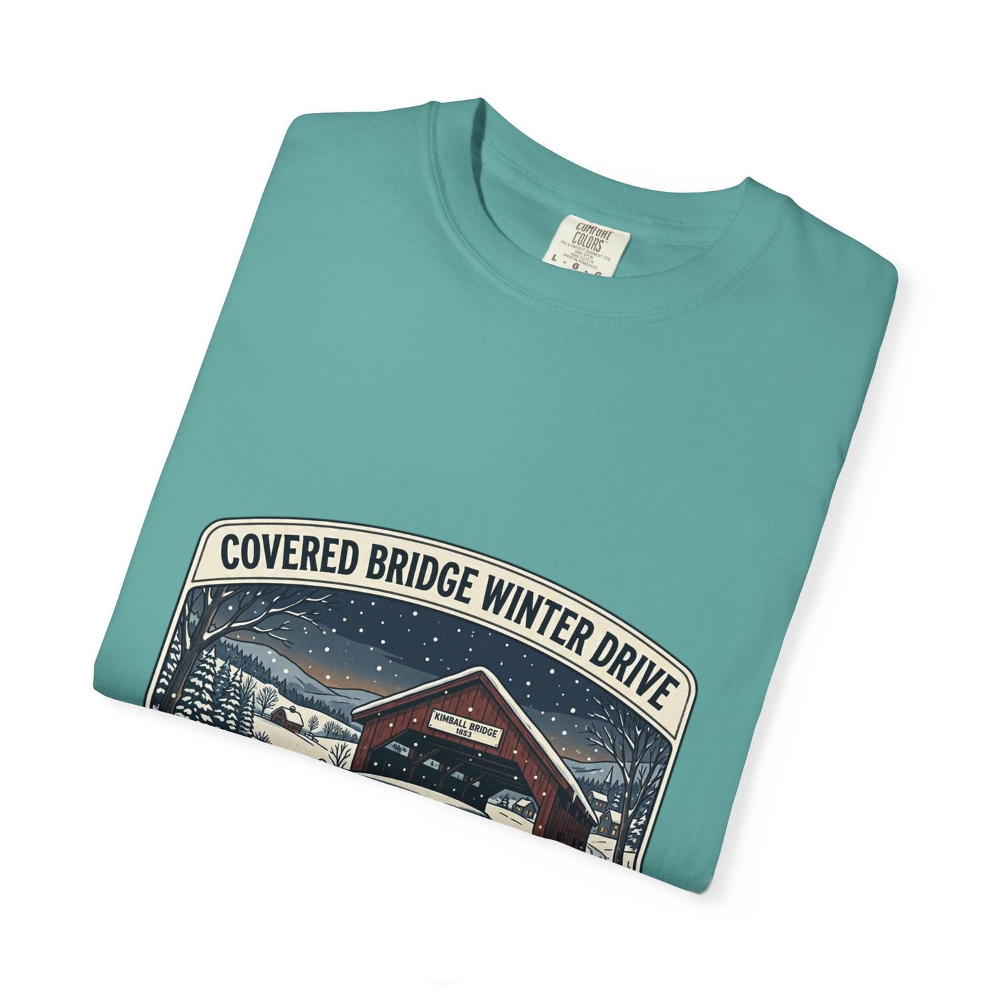 Covered Bridge Winter Drive T-Shirt