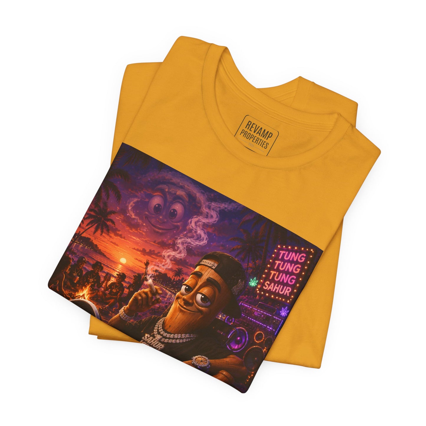 Tung Tung Tung Sahur T-Shirt — "Summertime Vibes" Retro Beach Party Graphic Tee