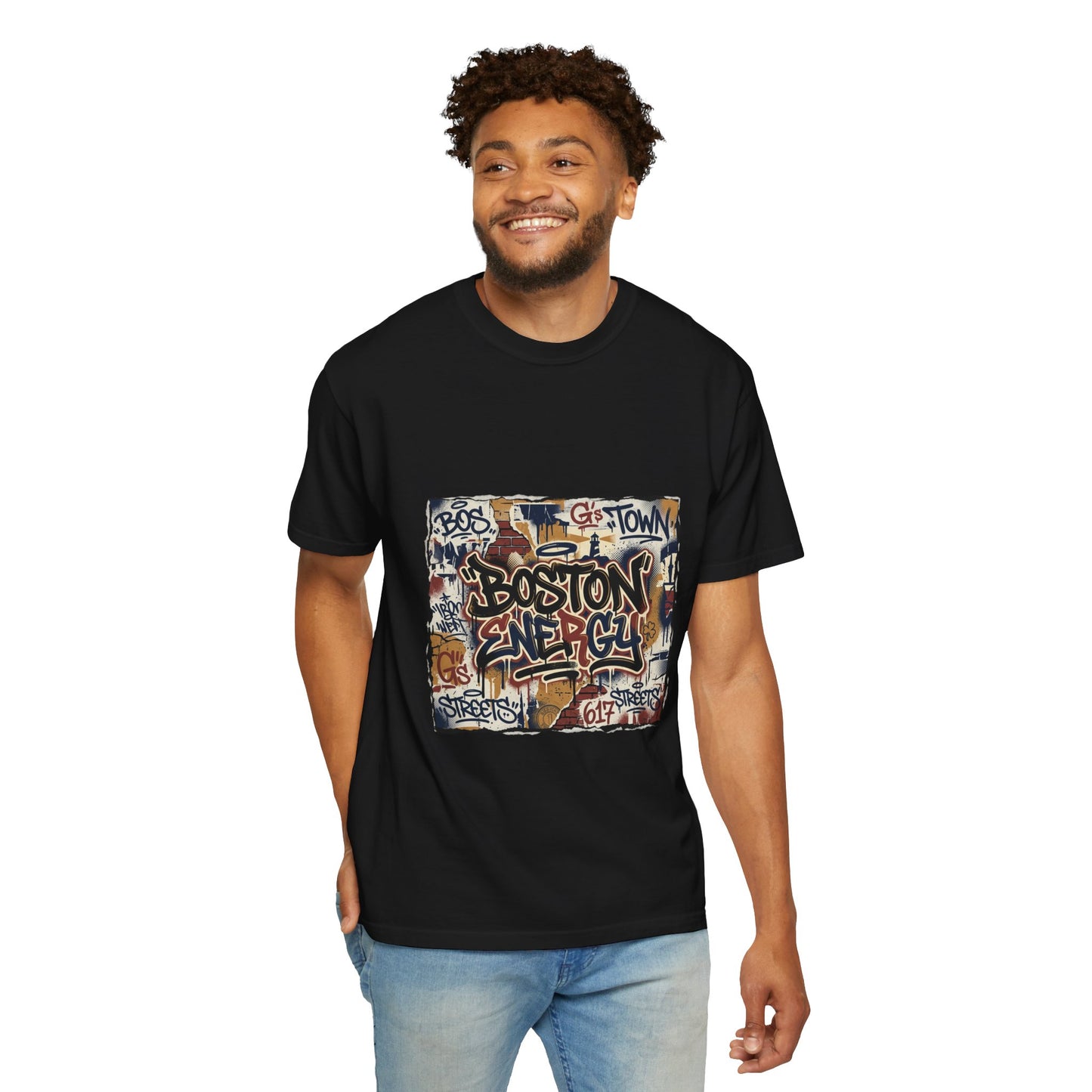 Boston Graffiti Tee — Urban Street Art T‑Shirt