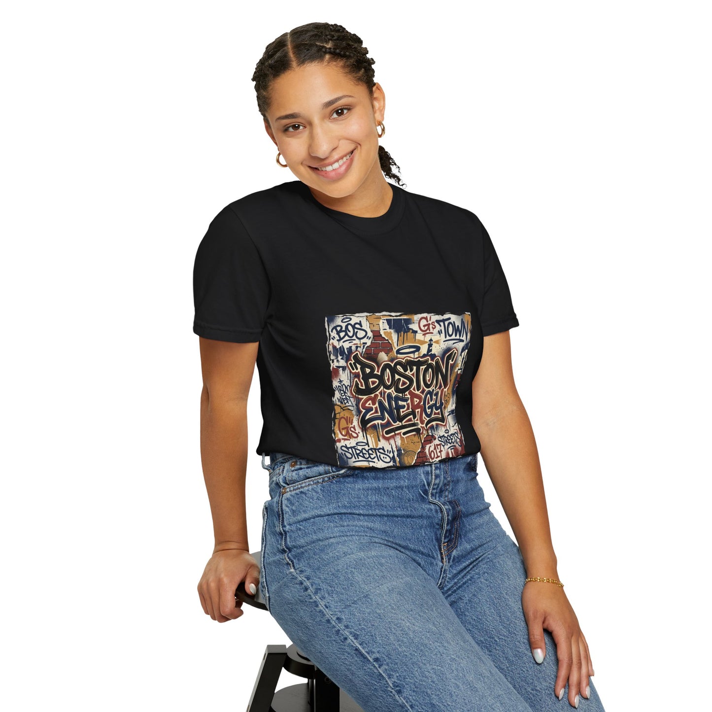 Boston Graffiti Tee — Urban Street Art T‑Shirt