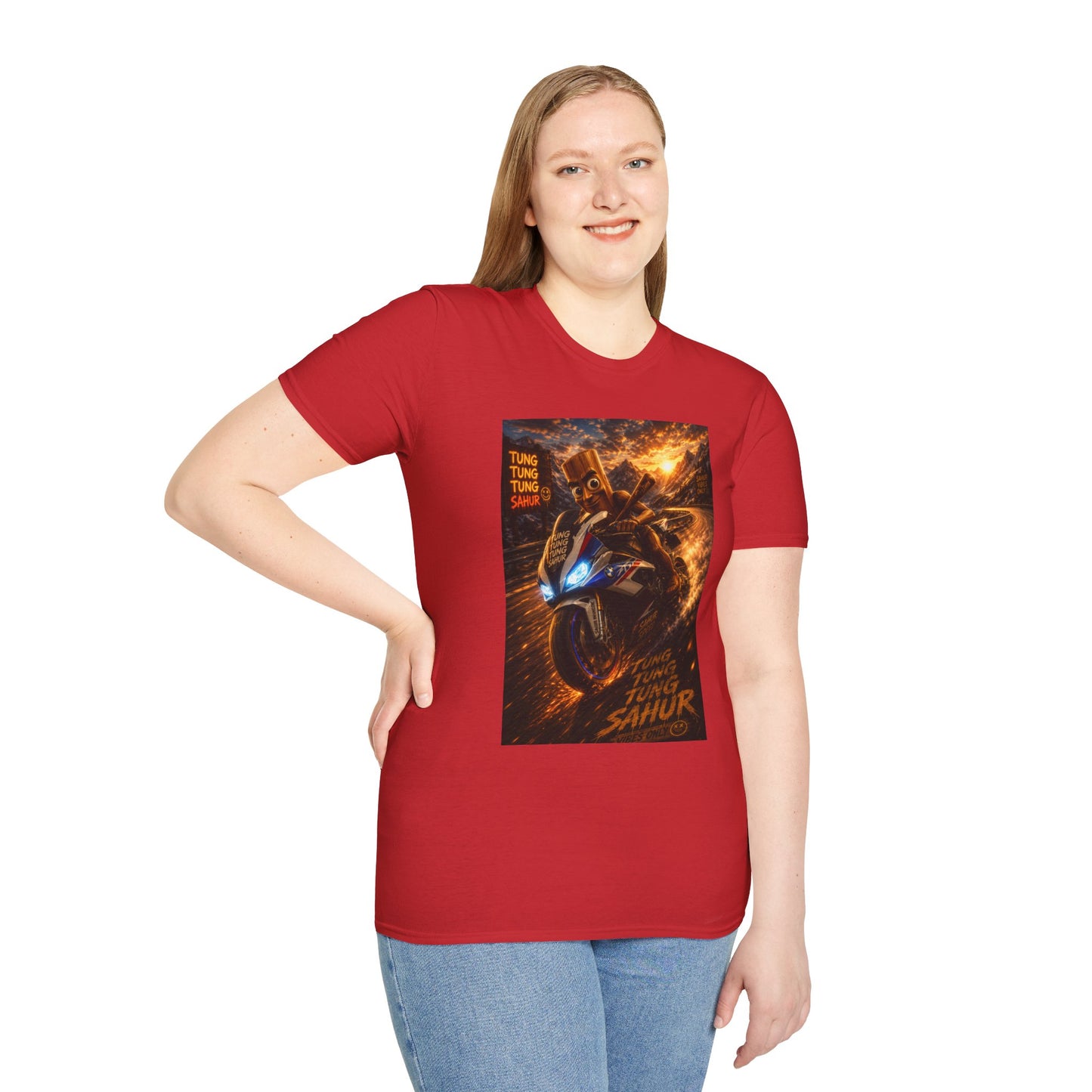 Tung Tung Tung Sahur 2 Wheels On Steel & Fire T-Shirt — "Time To Turn The Tide" Tee