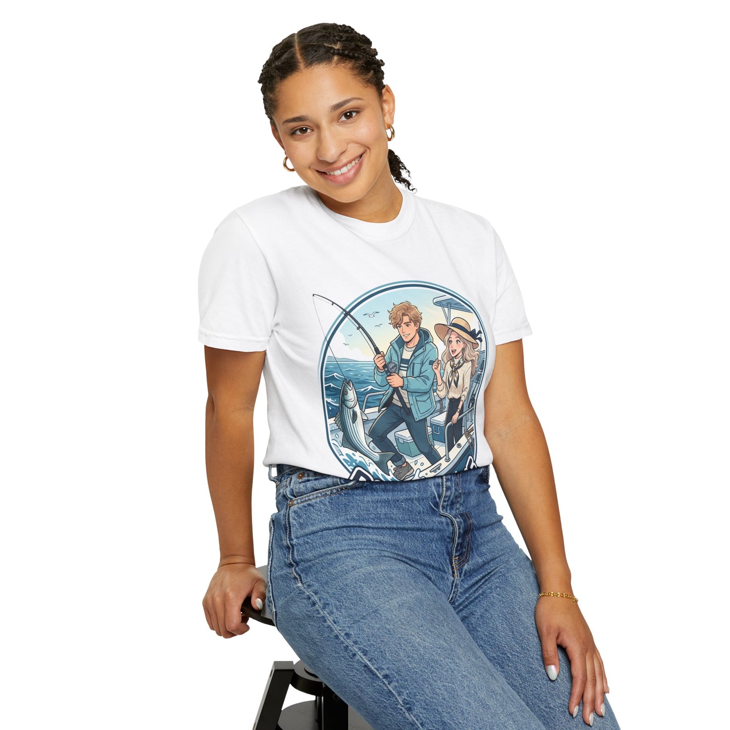 Reel Love Fishing T-Shirt — Cute Couple Anglers Graphic Tee