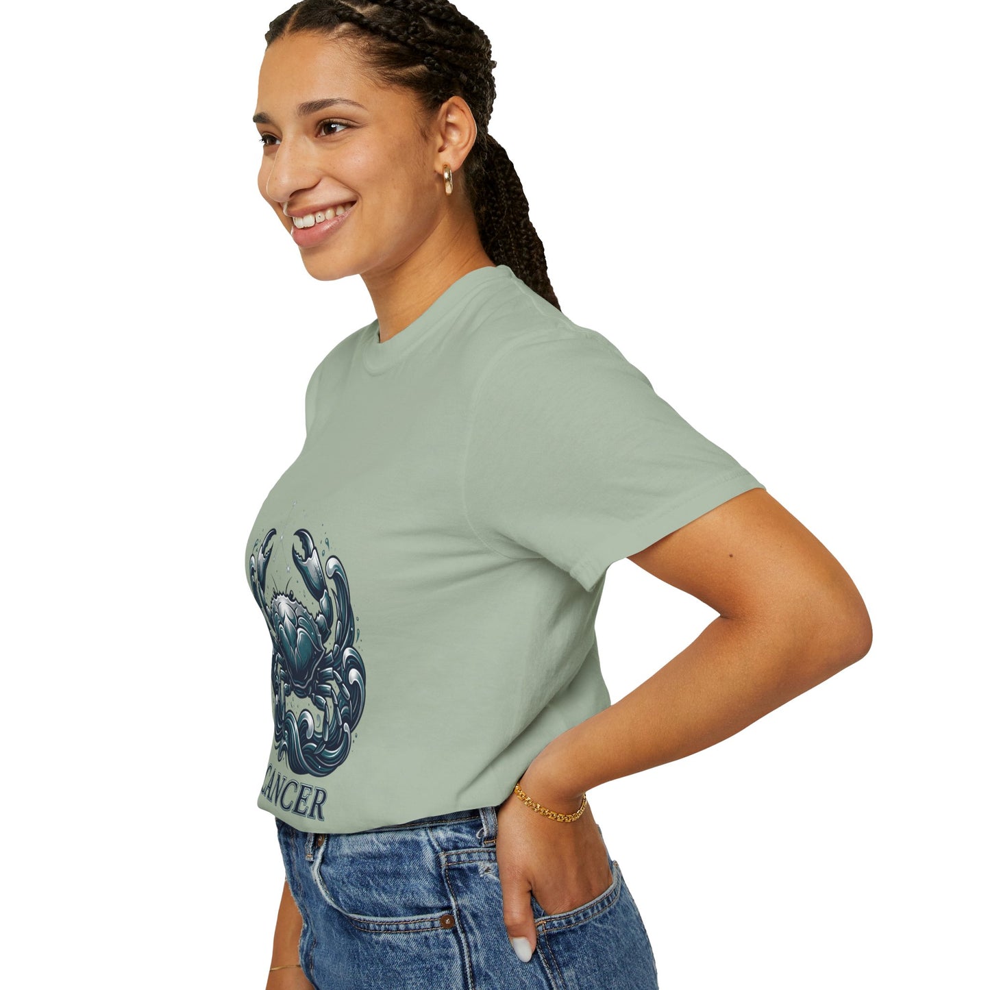 Cancer Zodiac T-Shirt — Stylized Crab Astrological Tee