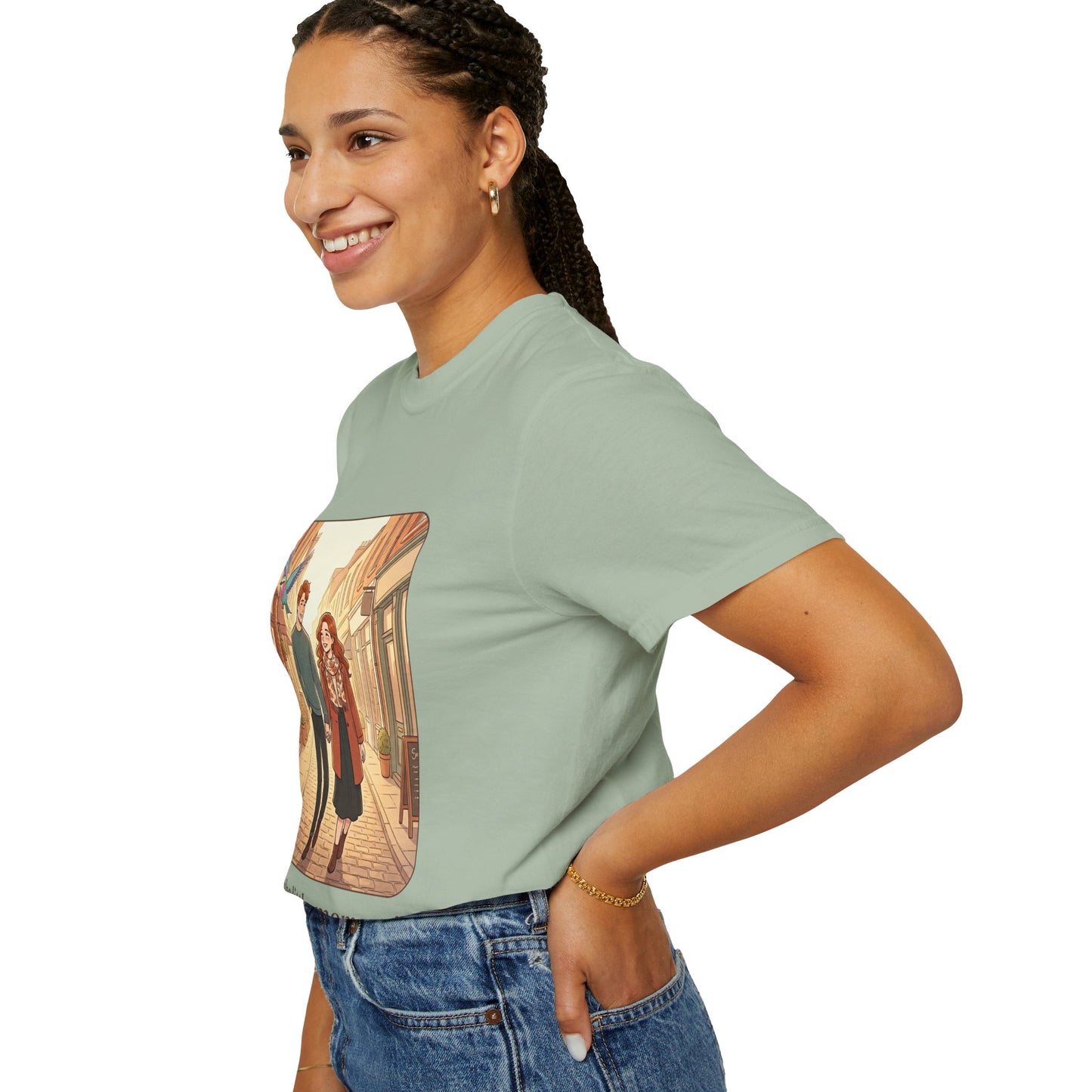 Romantic Stroll T-Shirt — “It’s the little moments” Couple Illustration Tee