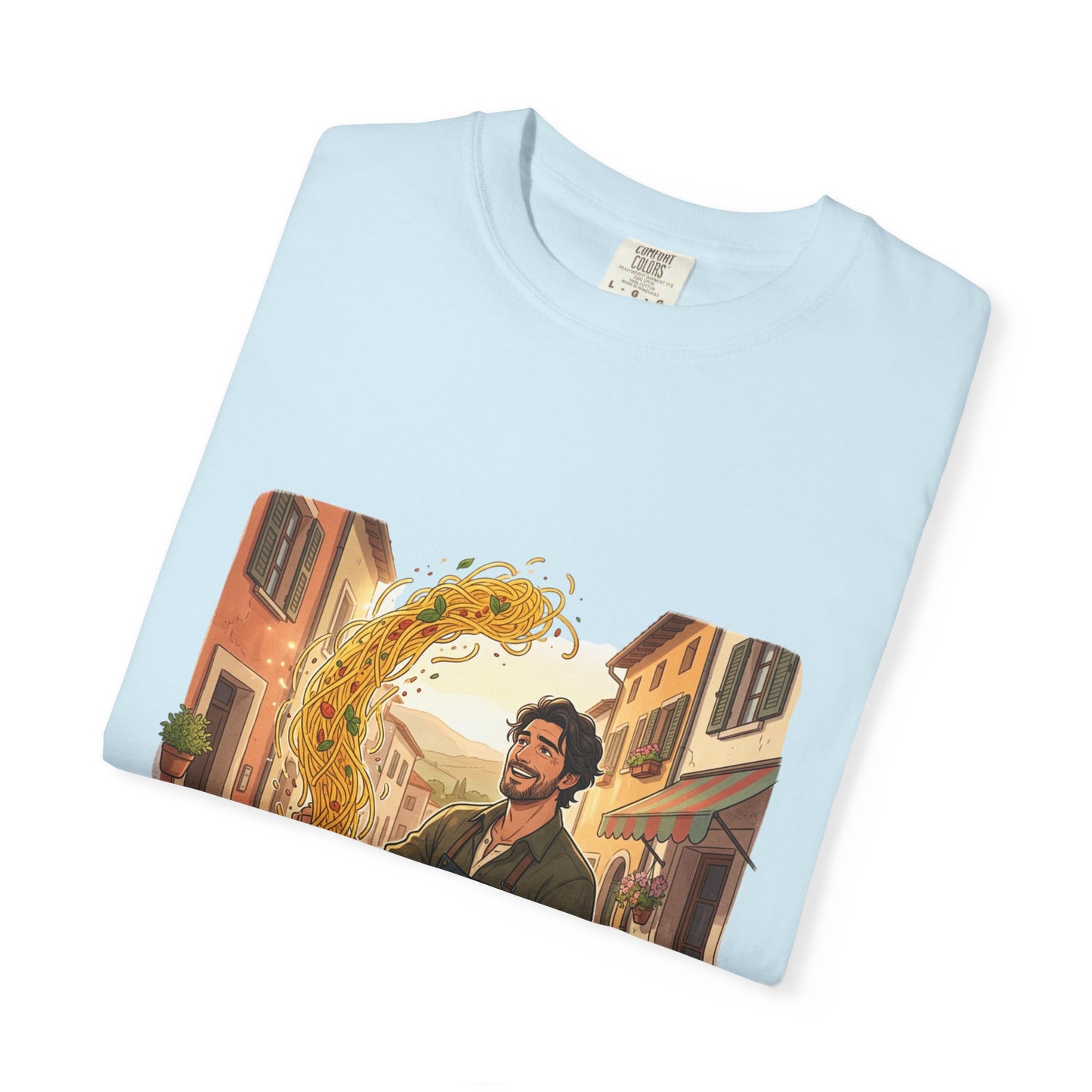 Italian Chef Pasta Toss T-Shirt — Vintage Street Kitchen Cooking Graphic Tee