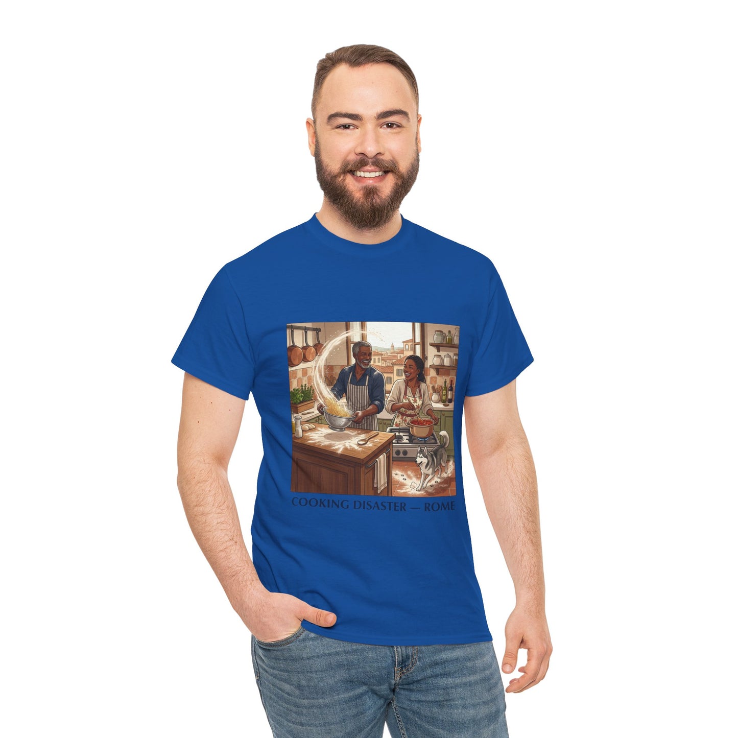 T-Shirt — 'Cooking Disaster — Rome' Illustrated Cooking Tee