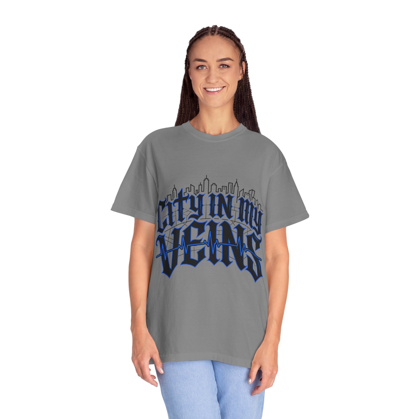 City in My Veins T-Shirt — Urban Skyline Graphic Tee