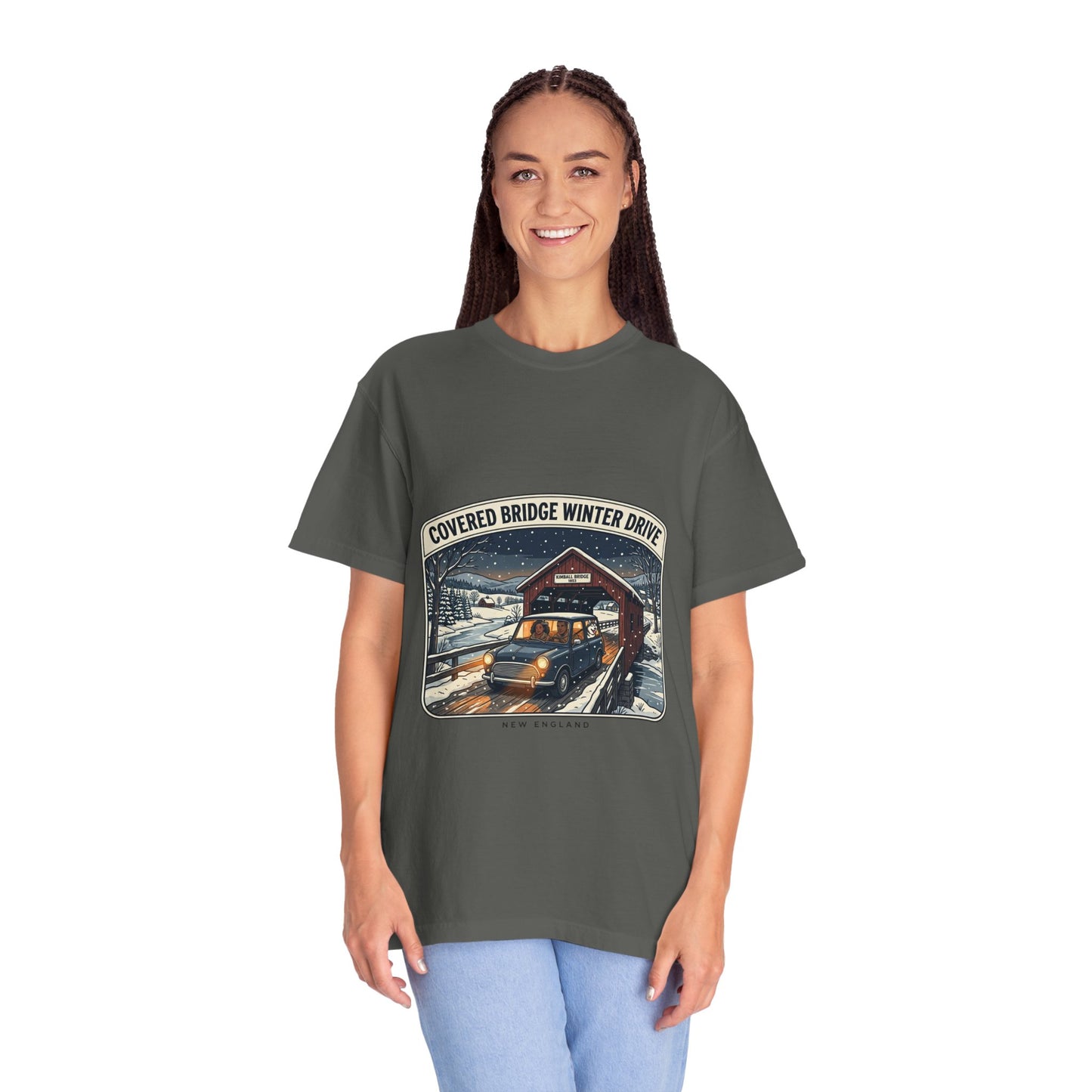 Covered Bridge Winter Drive T-Shirt