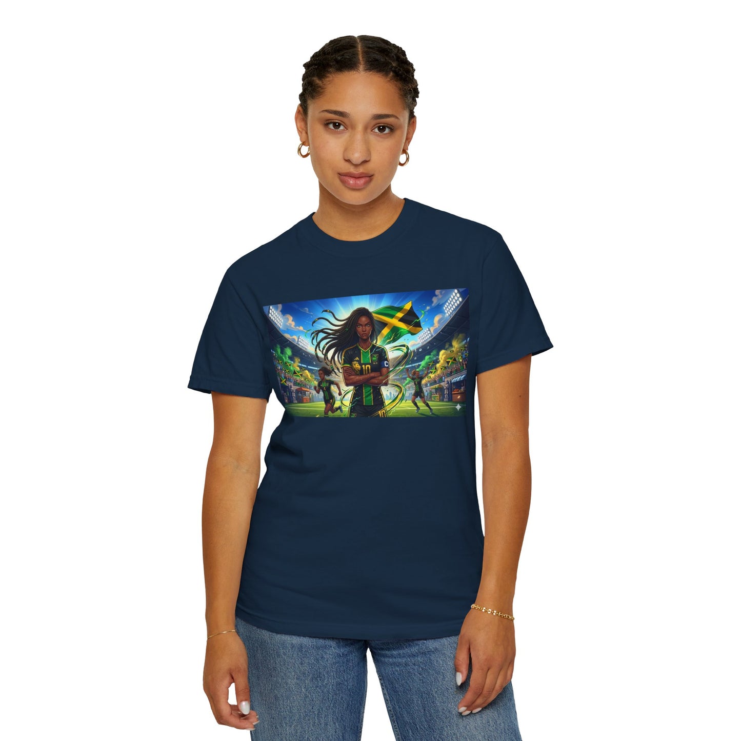 Jamaican Soccer Captain T-Shirt — Rasta Player Stadium Graphic Tee