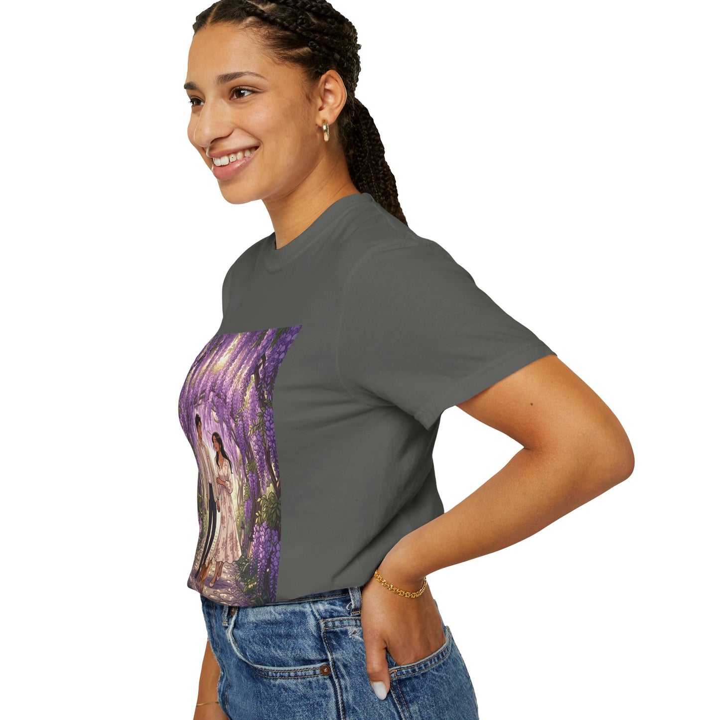 Spring of Us T-Shirt — Romantic Wisteria Couple Graphic Tee
