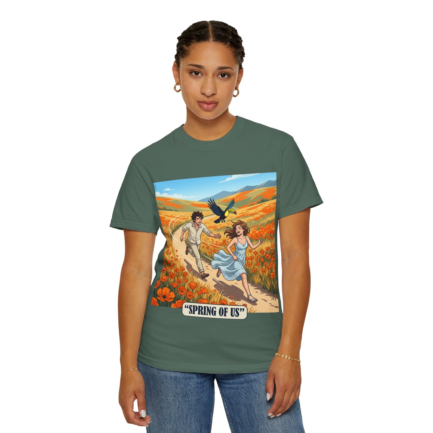 Spring of Us T-Shirt — Romantic Field Illustration Tee