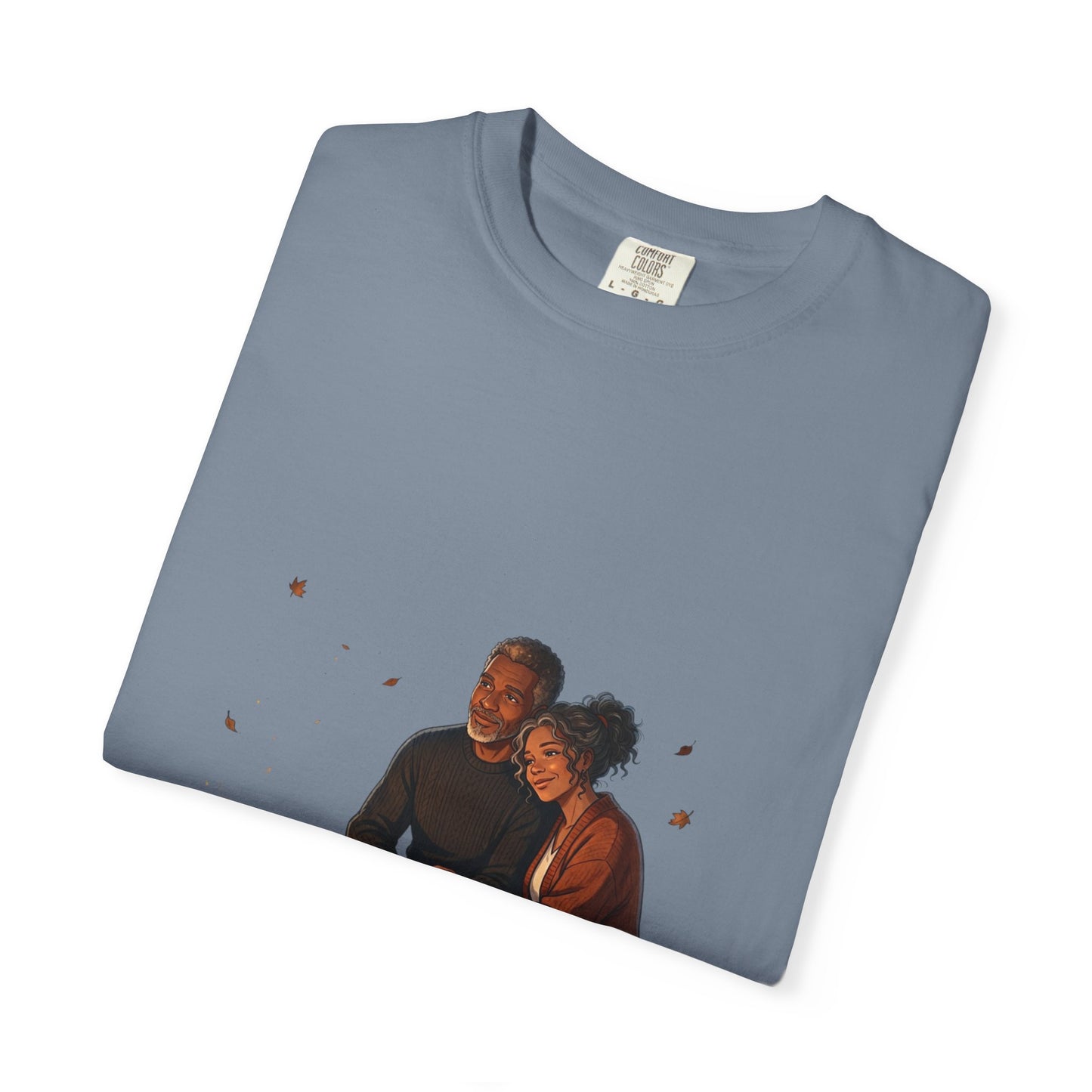 Midnight Firelight T-Shirt — Cozy Couple Campfire Graphic Tee