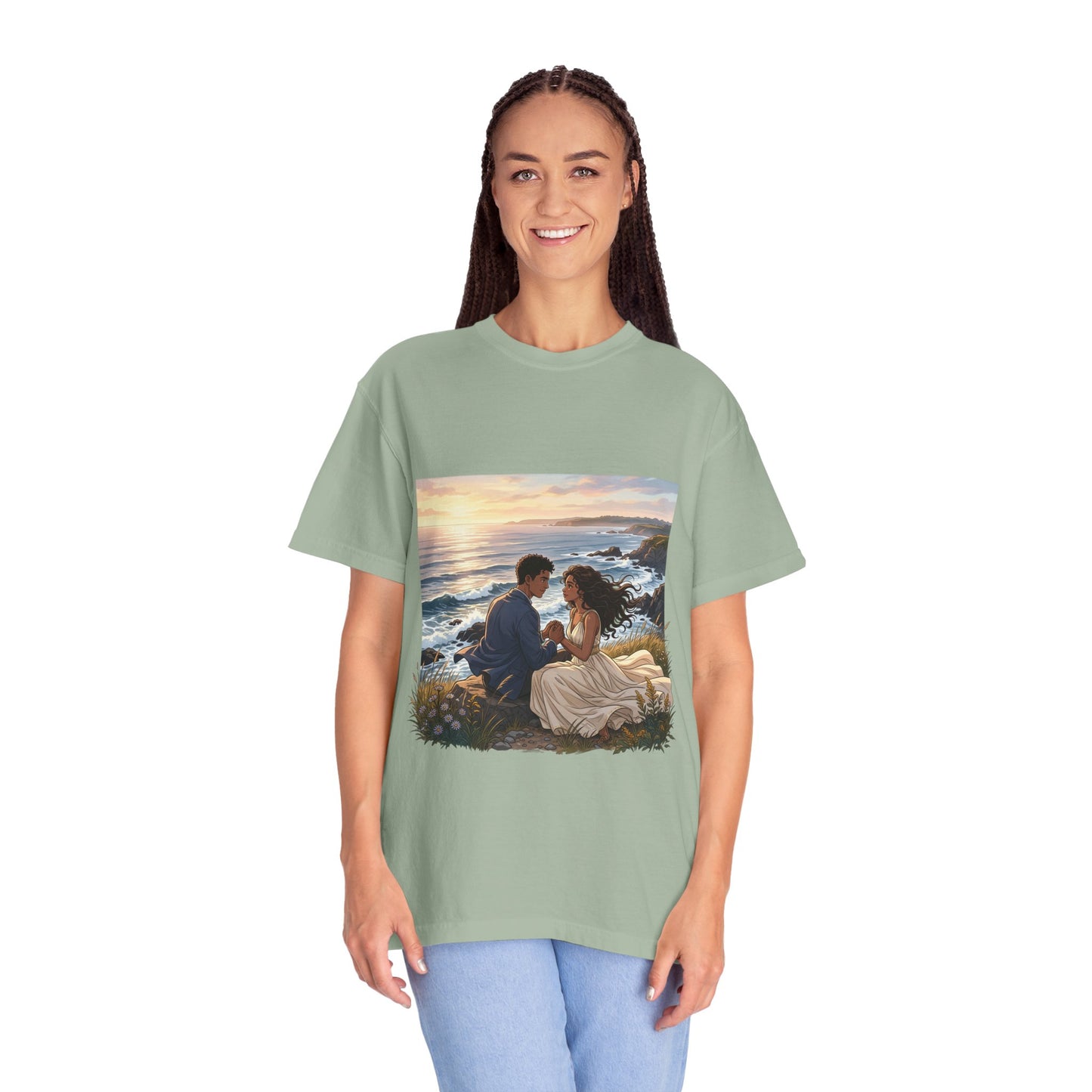 Romantic Sunset Beach Couple T-Shirt