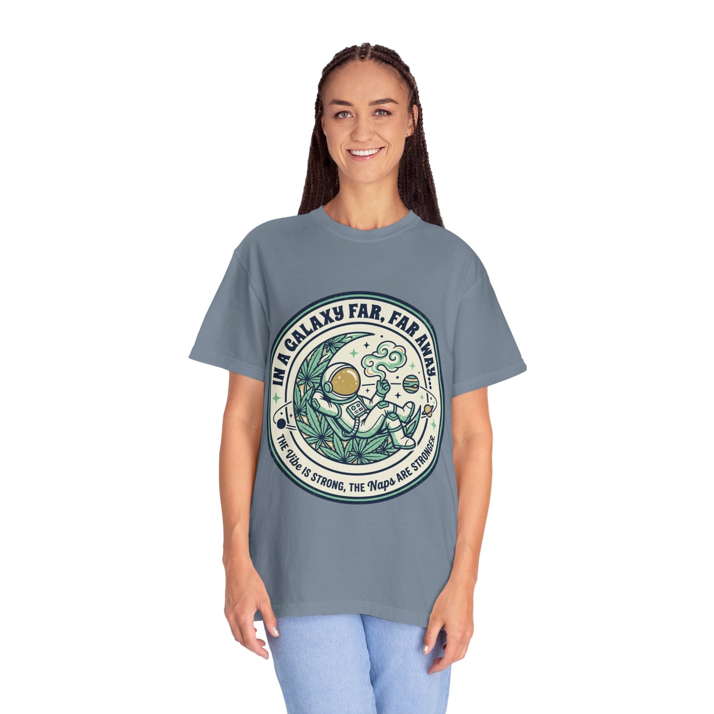 T-Shirt — "In a Galaxy Far, Far Away" Retro Space Nap Graphic Tee
