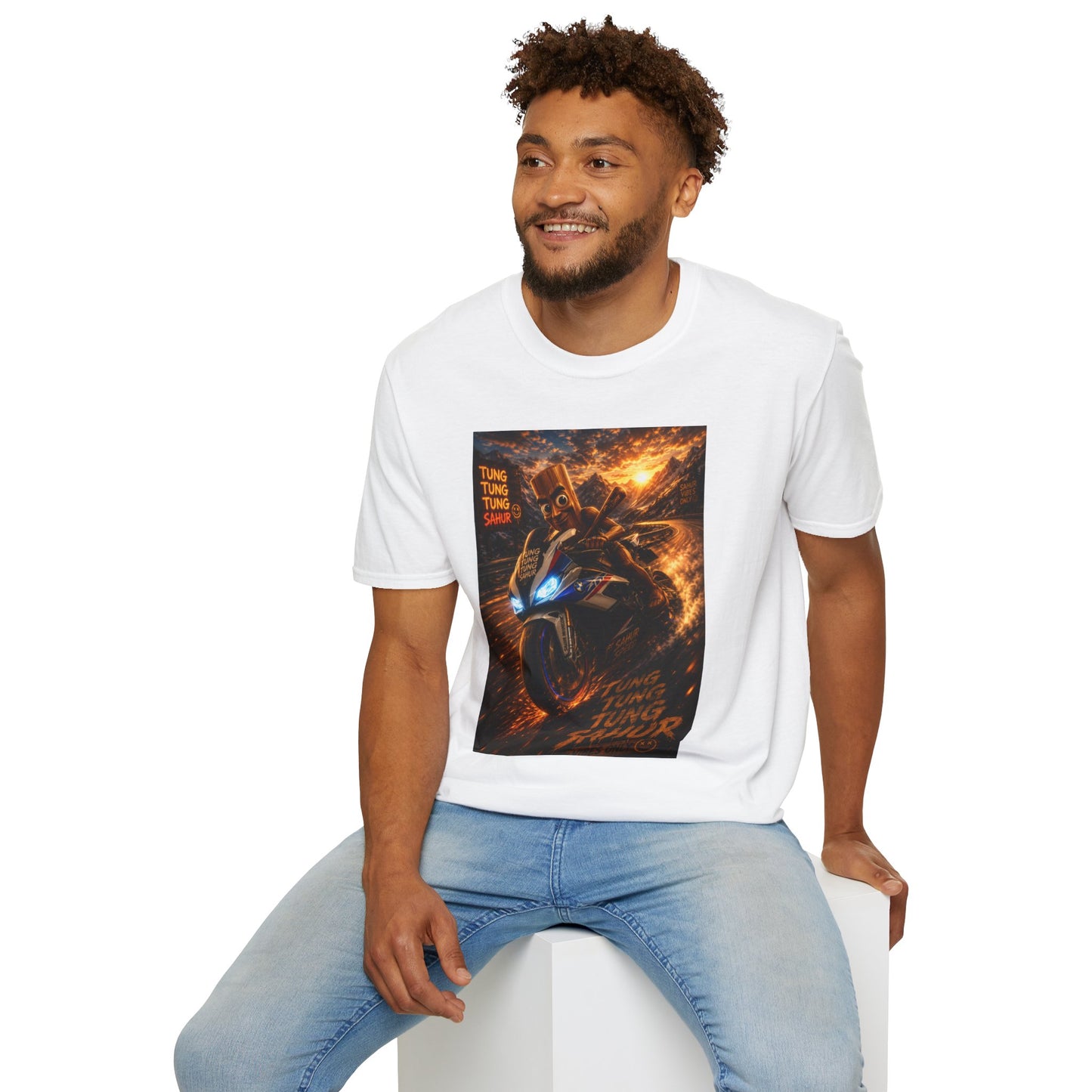 Tung Tung Tung Sahur 2 Wheels On Steel & Fire T-Shirt — "Time To Turn The Tide" Tee