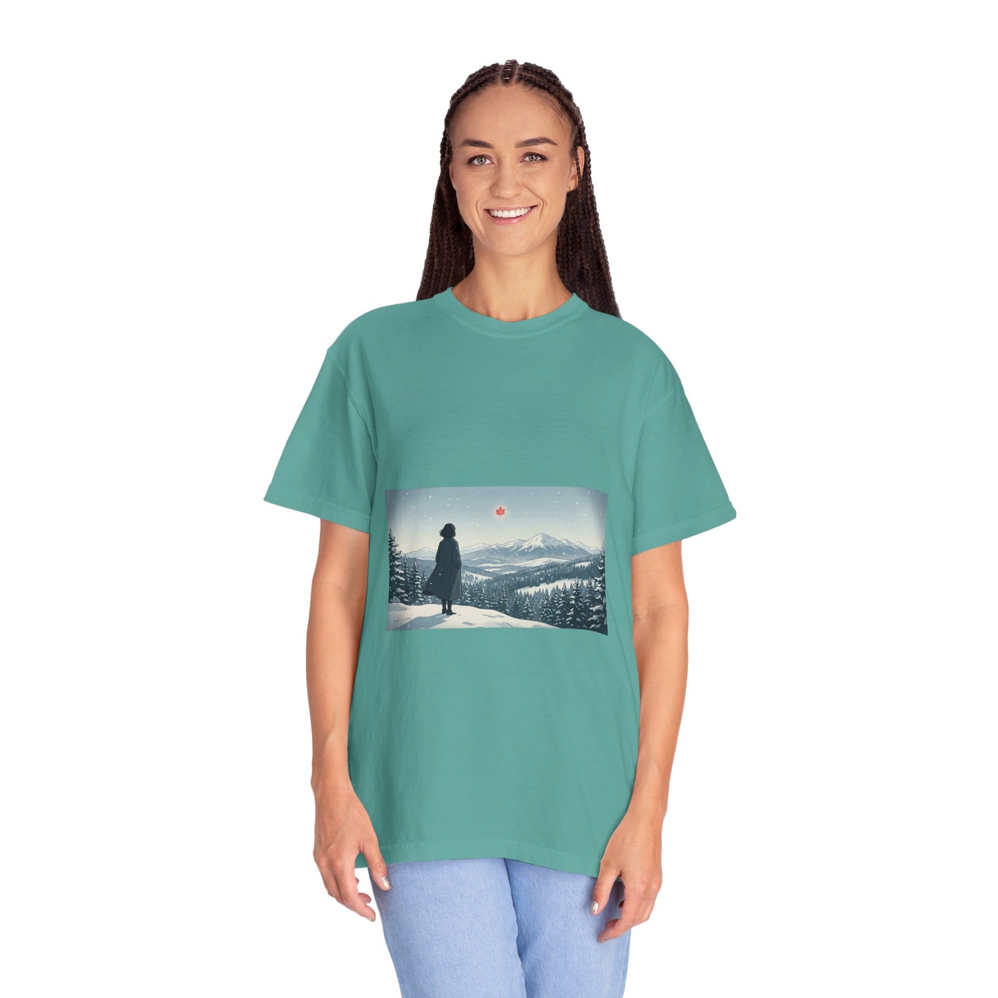 T-Shirt — Wanderer in Snowy Mountains Graphic Tee