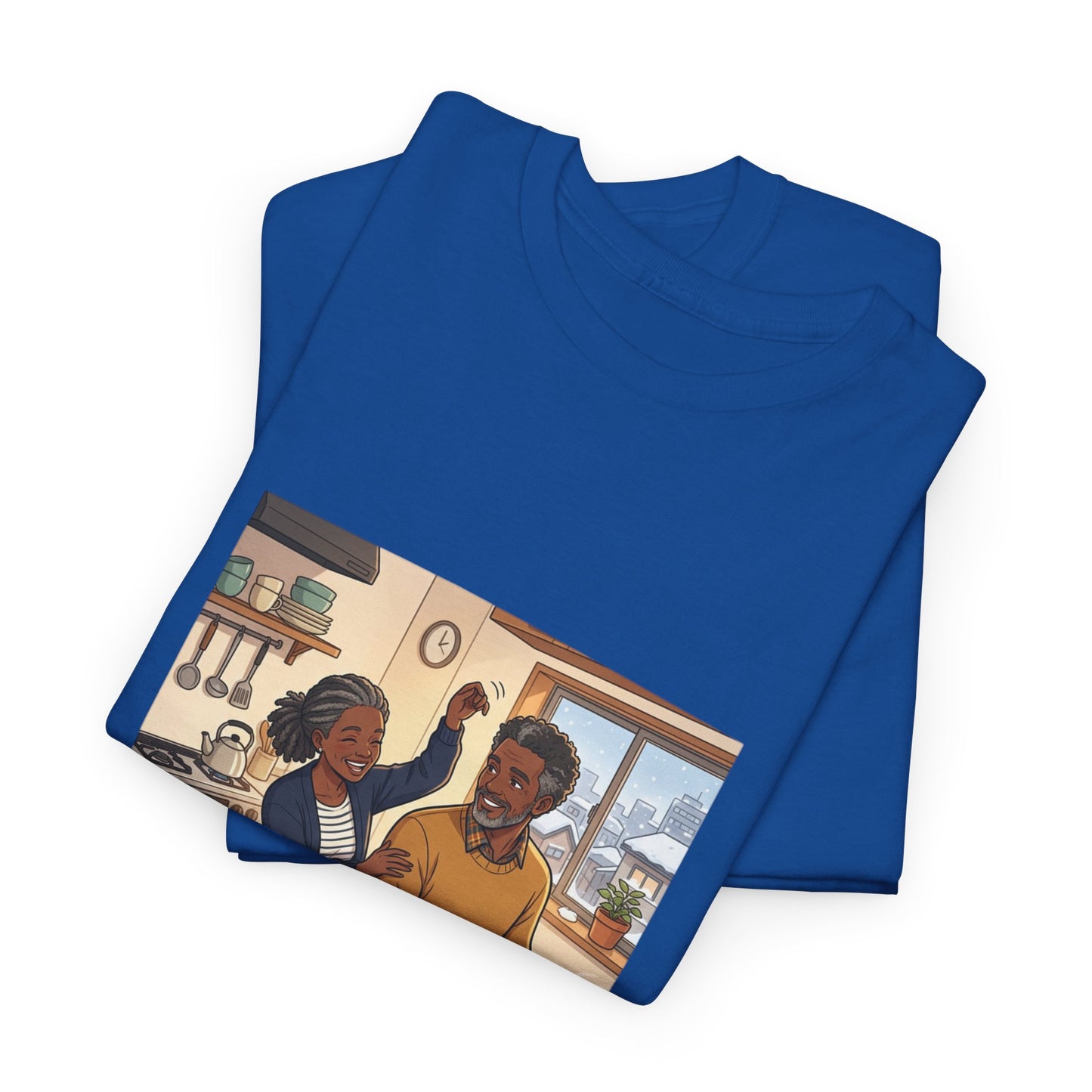 Dishwashing Dance Tee — Couple Kitchen Graphic T-Shirt