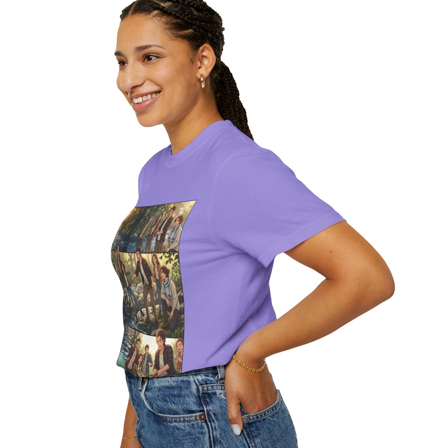 Band Photo Collage T-Shirt – Retro River Scene Crew Tee