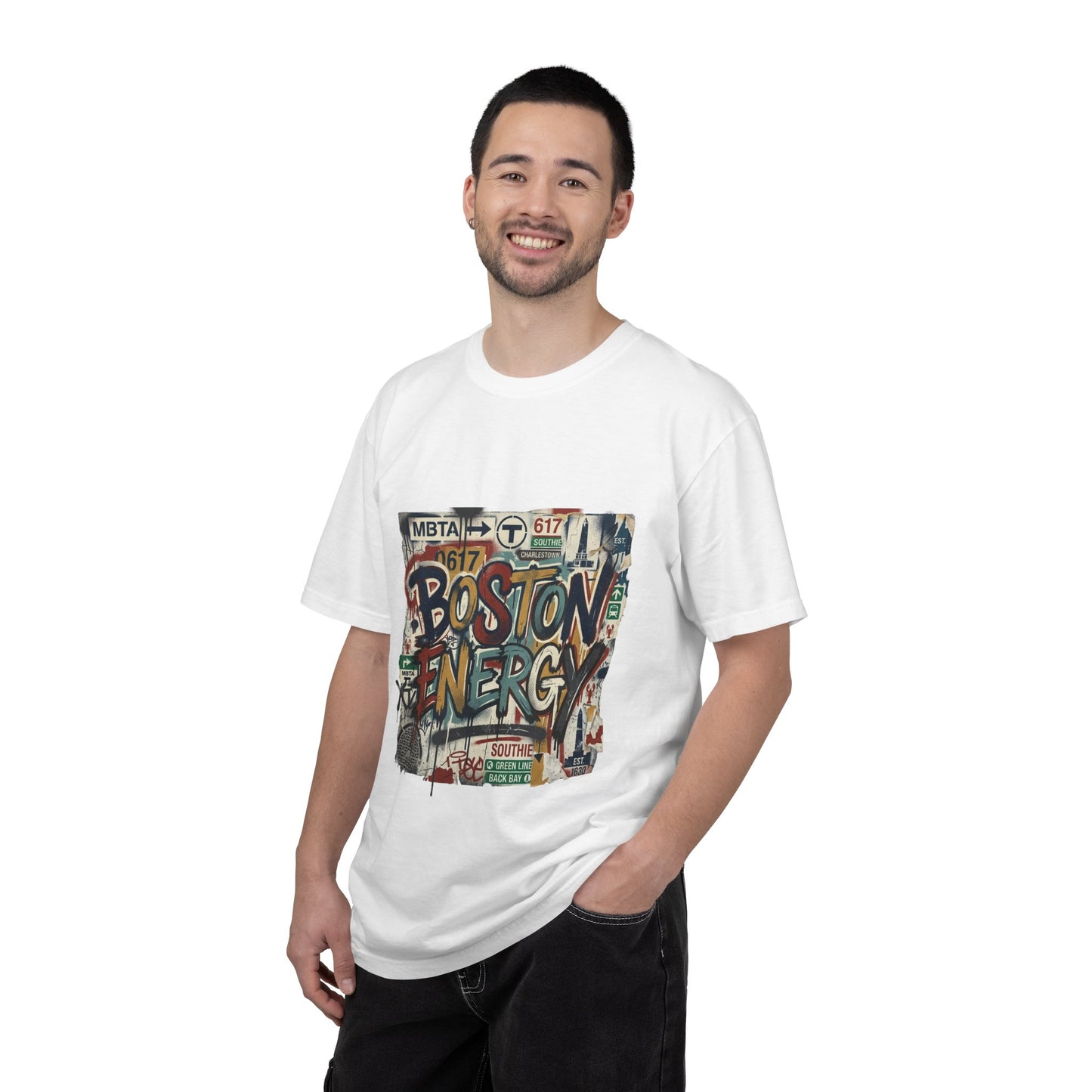 Boston Energy T-Shirt — Graffiti Cityscape Tee
