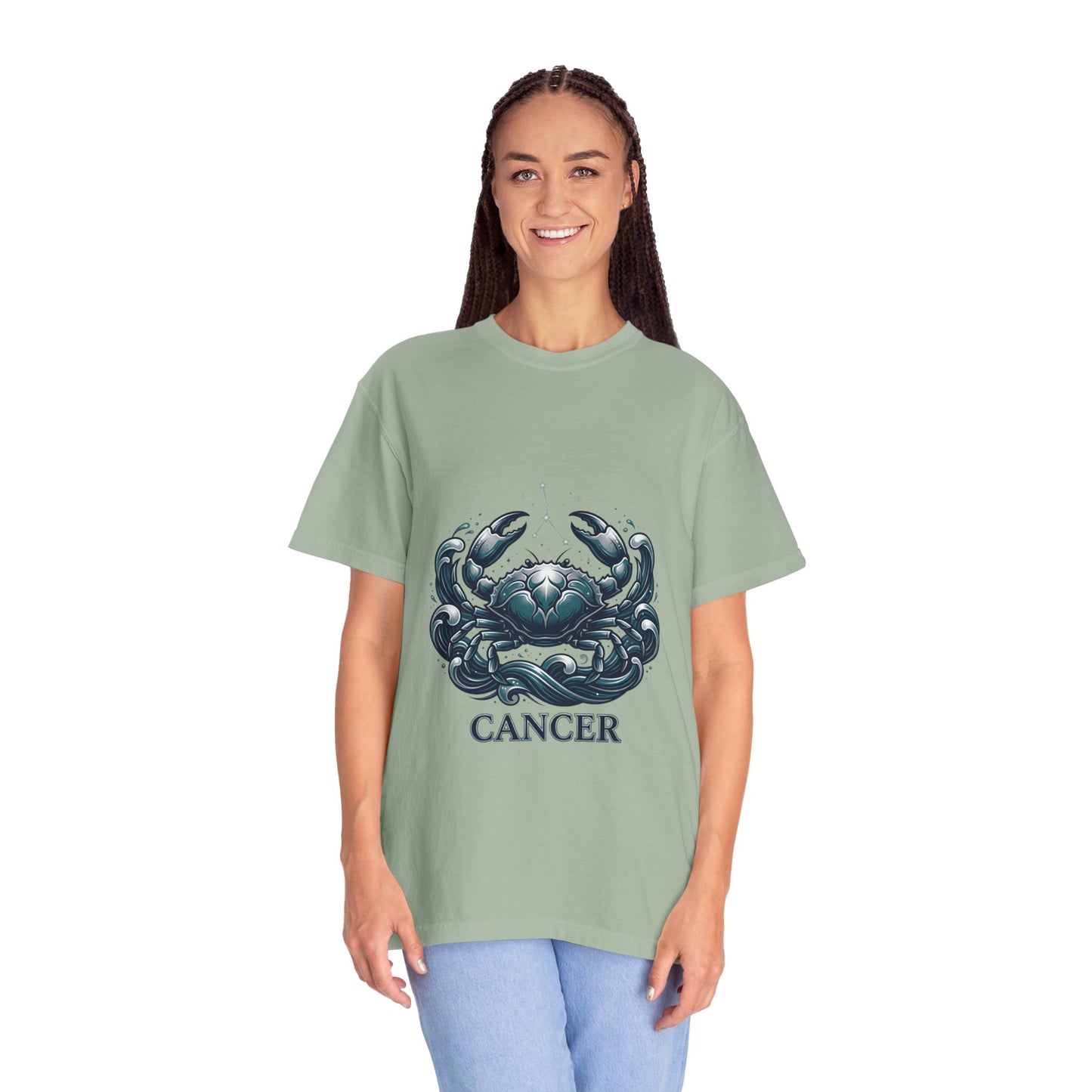 Cancer Zodiac T-Shirt — Stylized Crab Astrological Tee
