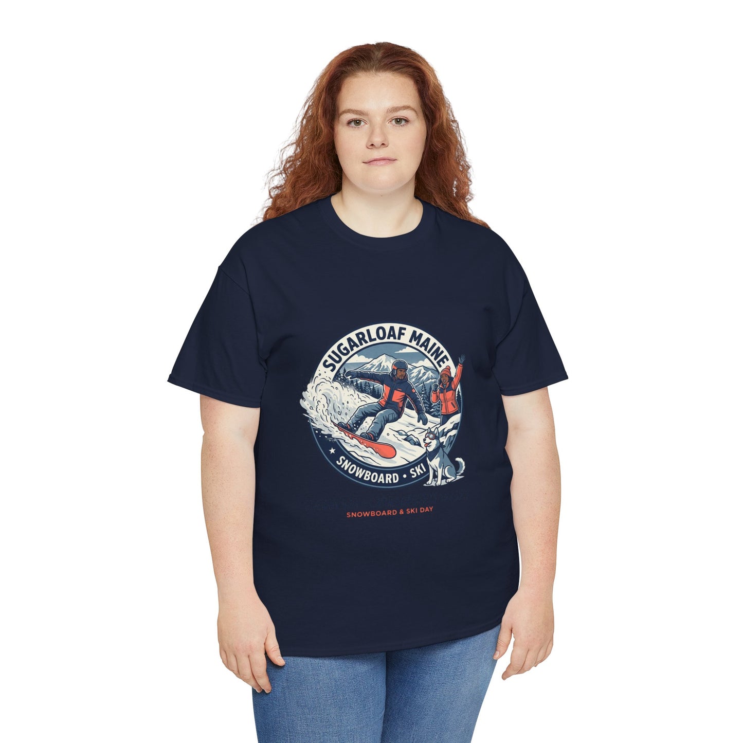 Sugarloaf Maine Snowboard & Ski T‑Shirt — Sugarloaf‑Carrabassett Valley Retro Graphic Tee