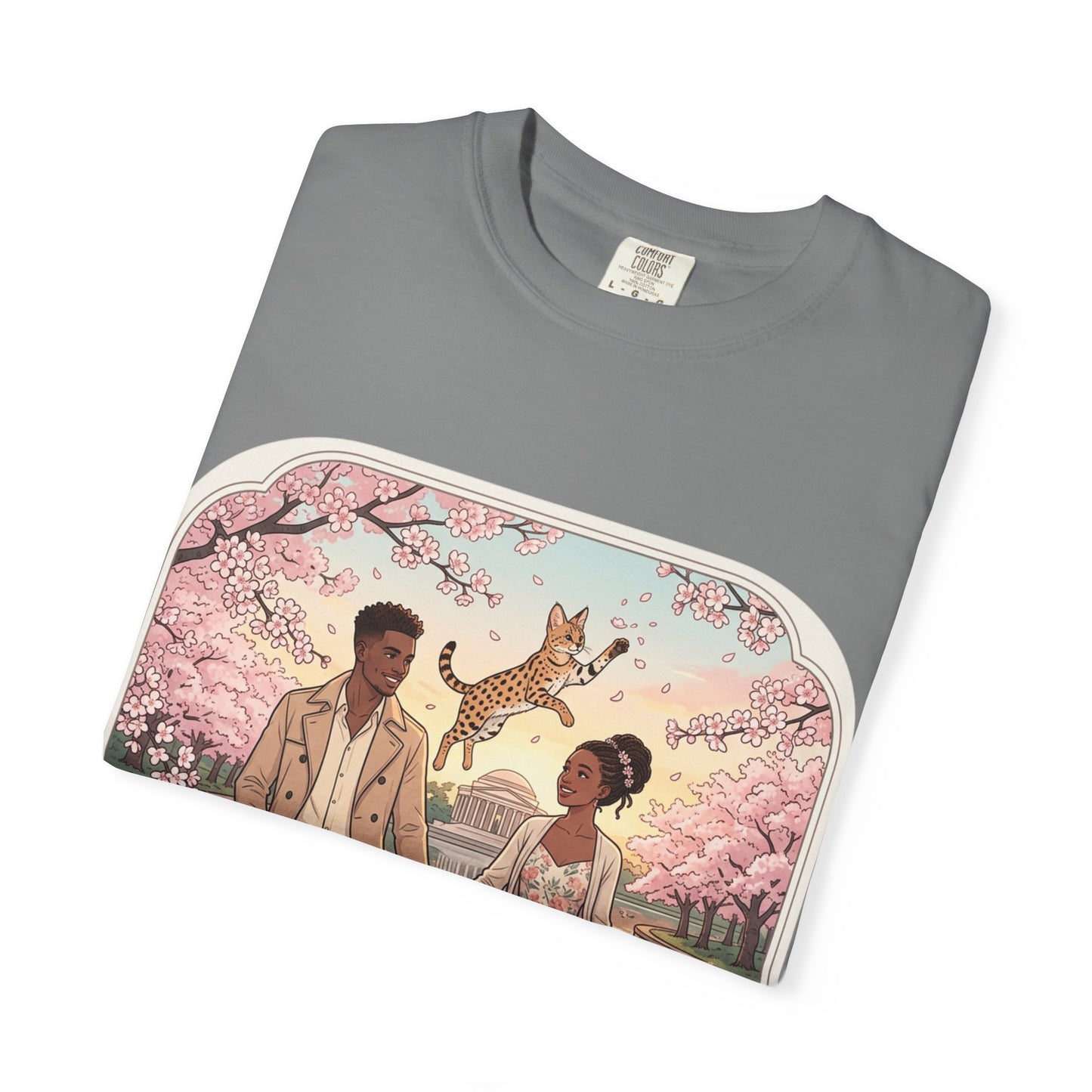 Spring of Us T-Shirt — Romantic Cherry Blossom Couple Graphic Tee