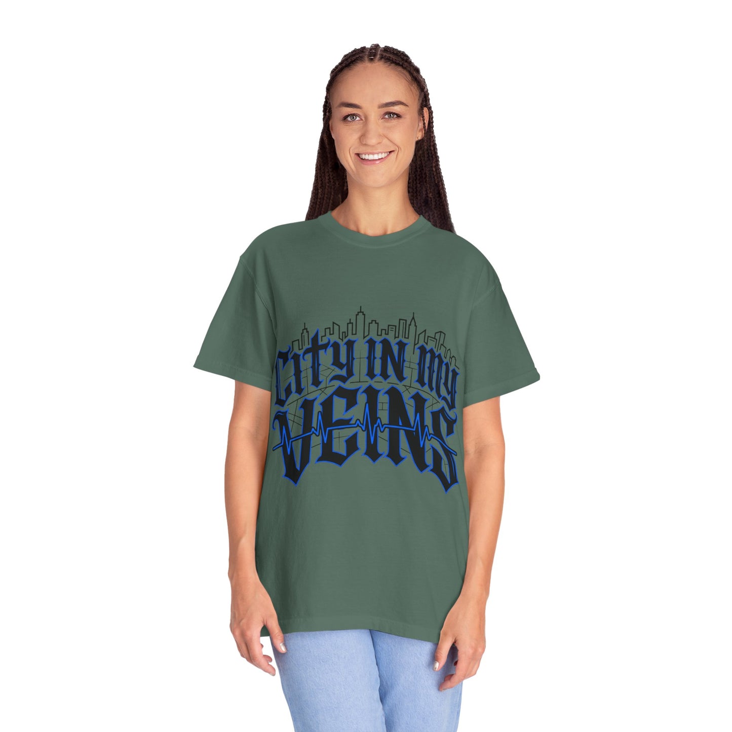 City in My Veins T-Shirt — Urban Skyline Graphic Tee