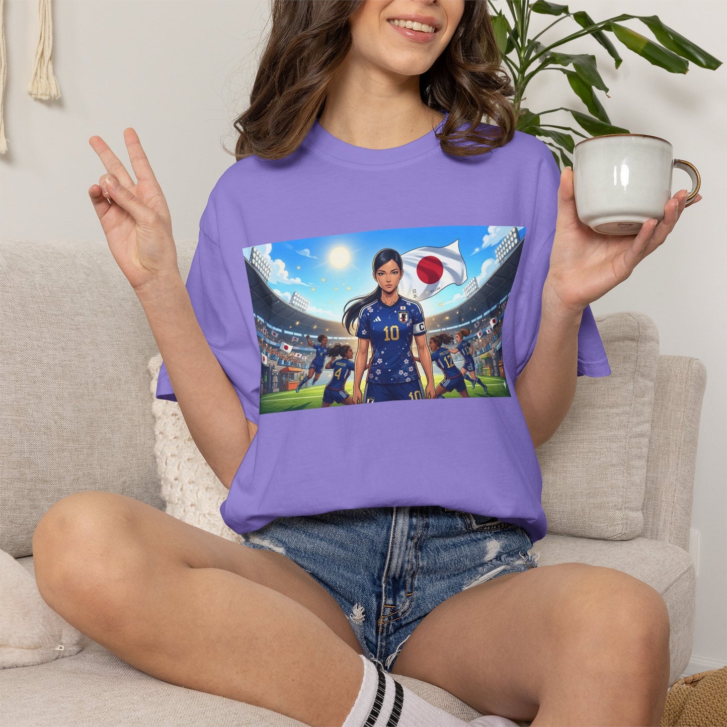 Soccer Player Japan T-Shirt — Japan Flag Soccer Fan Tee