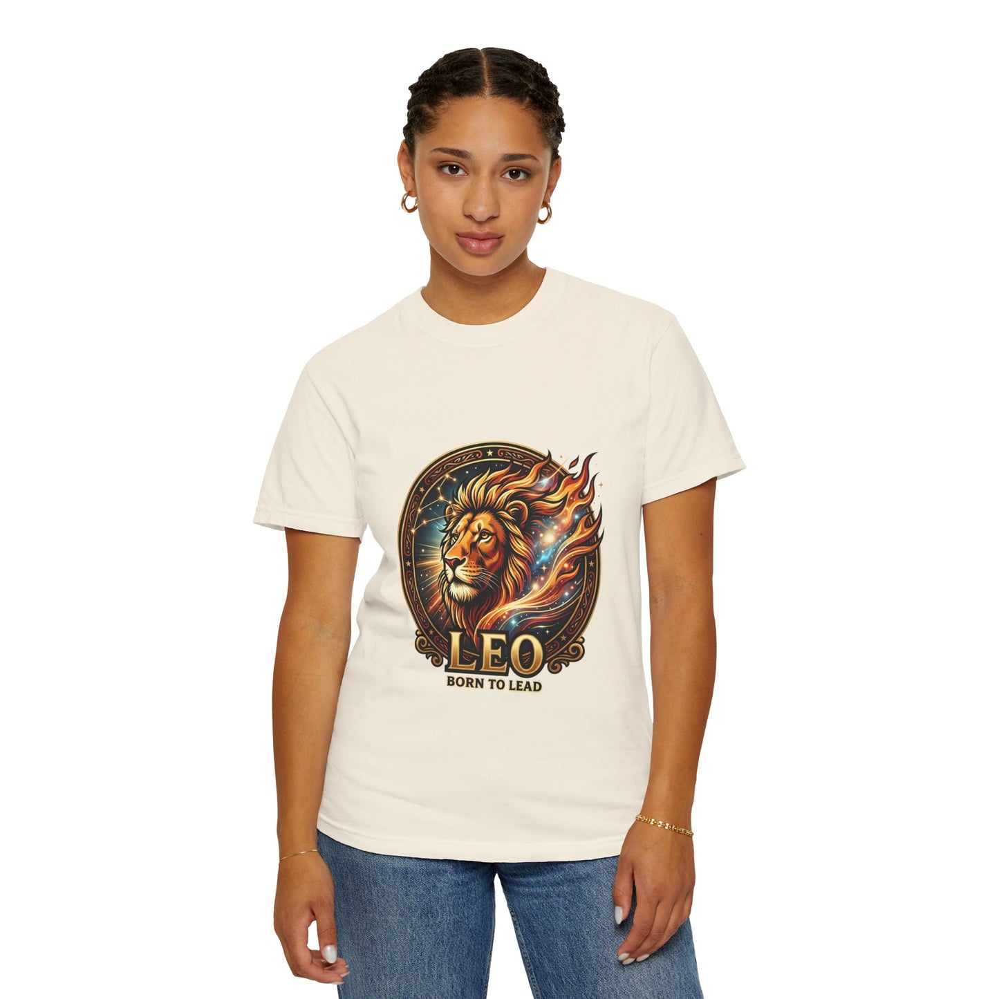 Leo 'Born to Lead' T-Shirt — Bold Zodiac Lion Graphic Tee